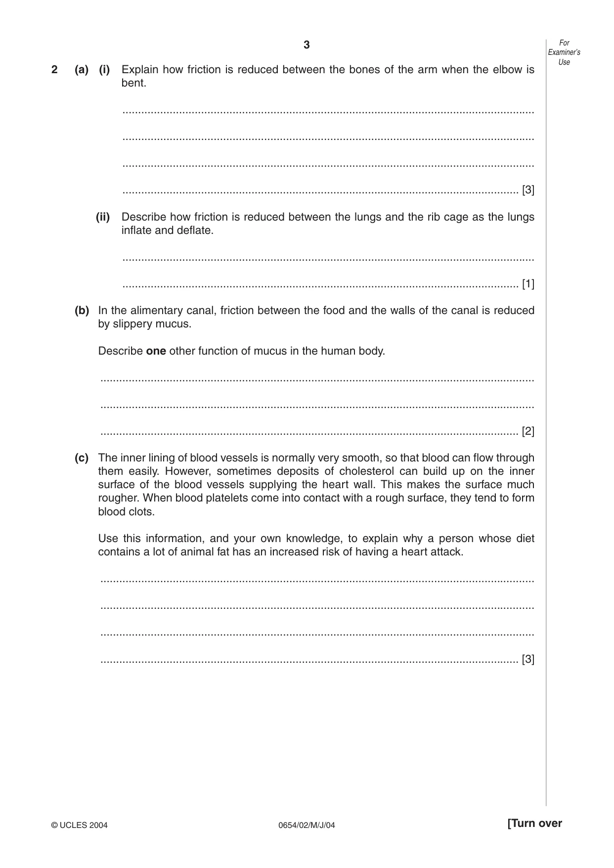 Cambridge IGCSE Sciences - Co-ordinated (Double) 0654 2004 May/June Paper 2 · Variant 1 question paper, page 3 of 24