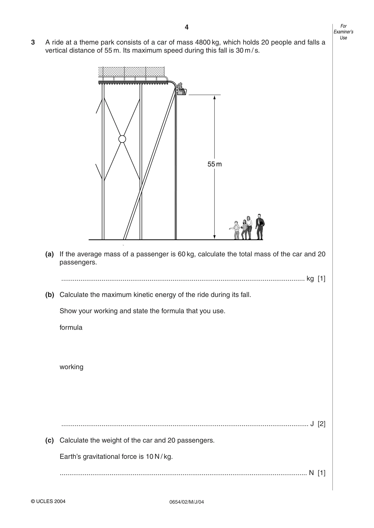 Cambridge IGCSE Sciences - Co-ordinated (Double) 0654 2004 May/June Paper 2 · Variant 1 question paper, page 4 of 24