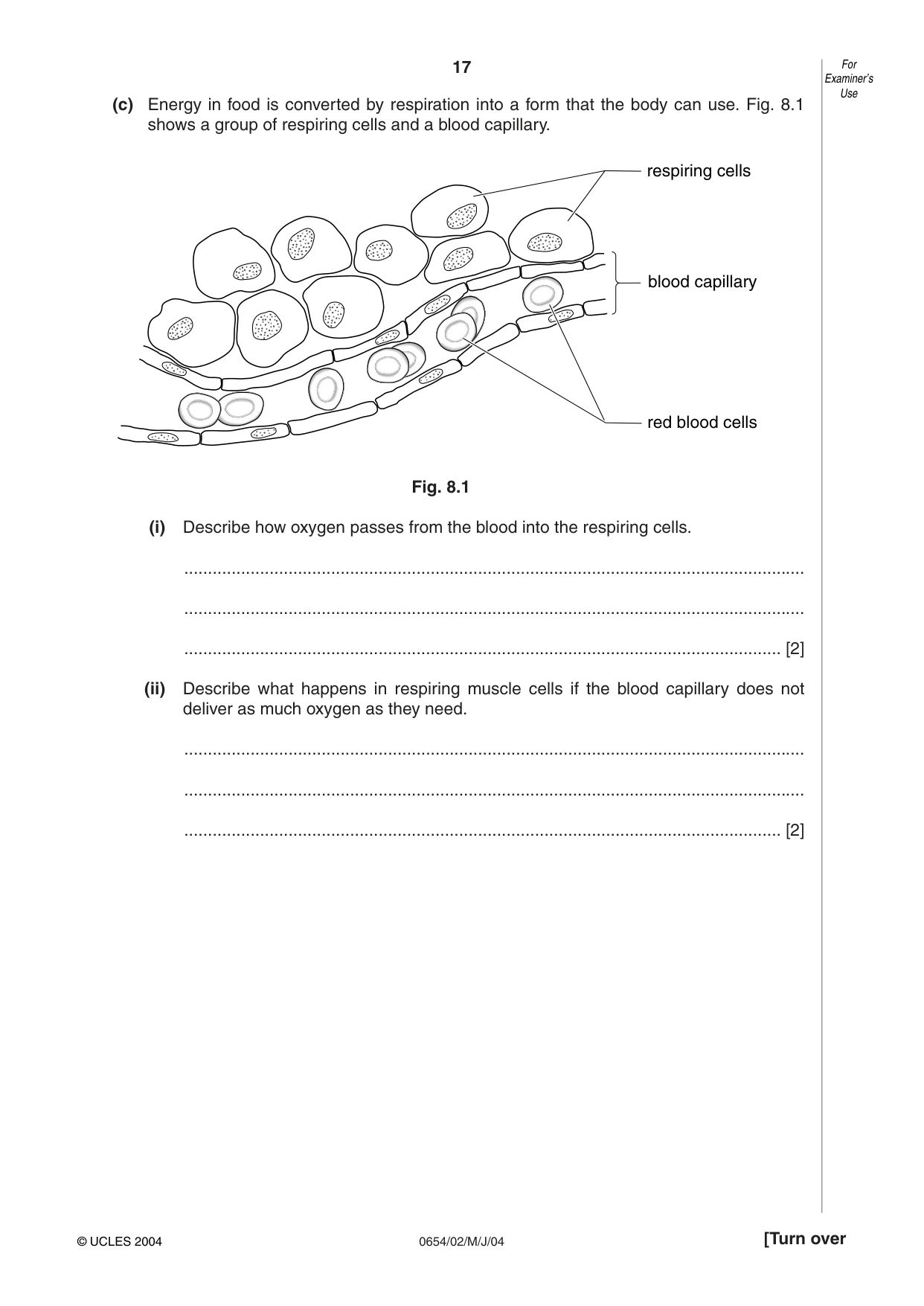 Cambridge IGCSE Sciences - Co-ordinated (Double) 0654 2004 May/June Paper 2 · Variant 1 question paper, page 17 of 24