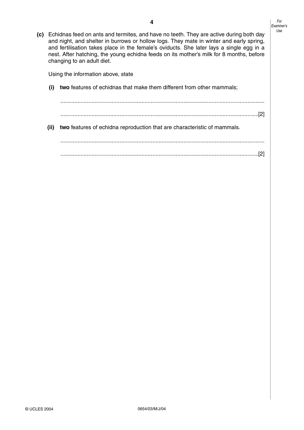 Cambridge IGCSE Sciences - Co-ordinated (Double) 0654 2004 May/June Paper 3 · Variant 1 question paper, page 4 of 24