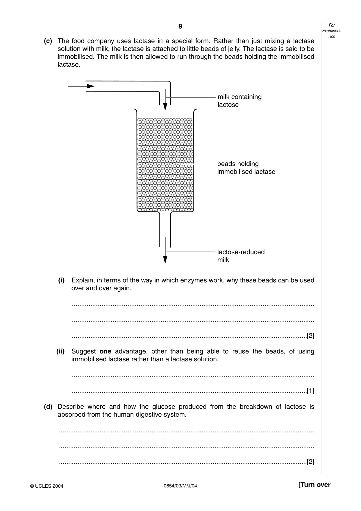 Cambridge IGCSE Sciences - Co-ordinated (Double) 0654 2004 May/June Paper 3 · Variant 1 question paper, page 9 of 24