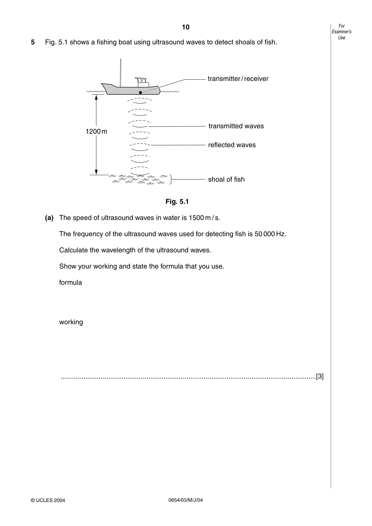 Cambridge IGCSE Sciences - Co-ordinated (Double) 0654 2004 May/June Paper 3 · Variant 1 question paper, page 10 of 24