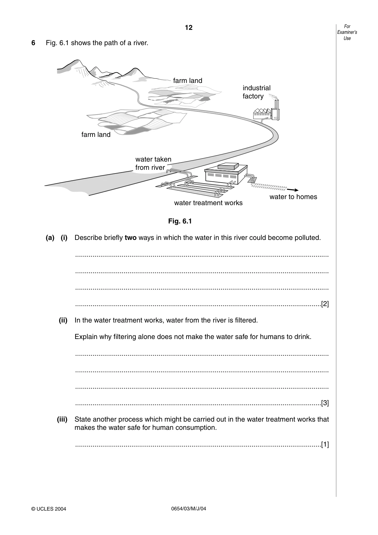 Cambridge IGCSE Sciences - Co-ordinated (Double) 0654 2004 May/June Paper 3 · Variant 1 question paper, page 12 of 24