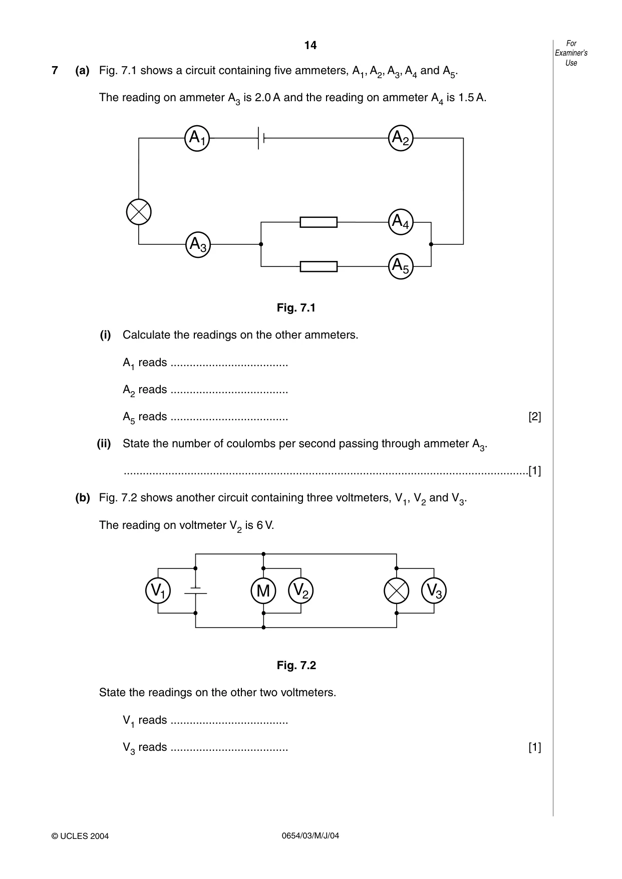 Cambridge IGCSE Sciences - Co-ordinated (Double) 0654 2004 May/June Paper 3 · Variant 1 question paper, page 14 of 24