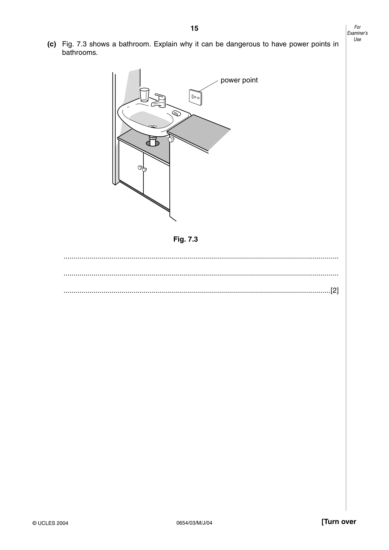 Cambridge IGCSE Sciences - Co-ordinated (Double) 0654 2004 May/June Paper 3 · Variant 1 question paper, page 15 of 24