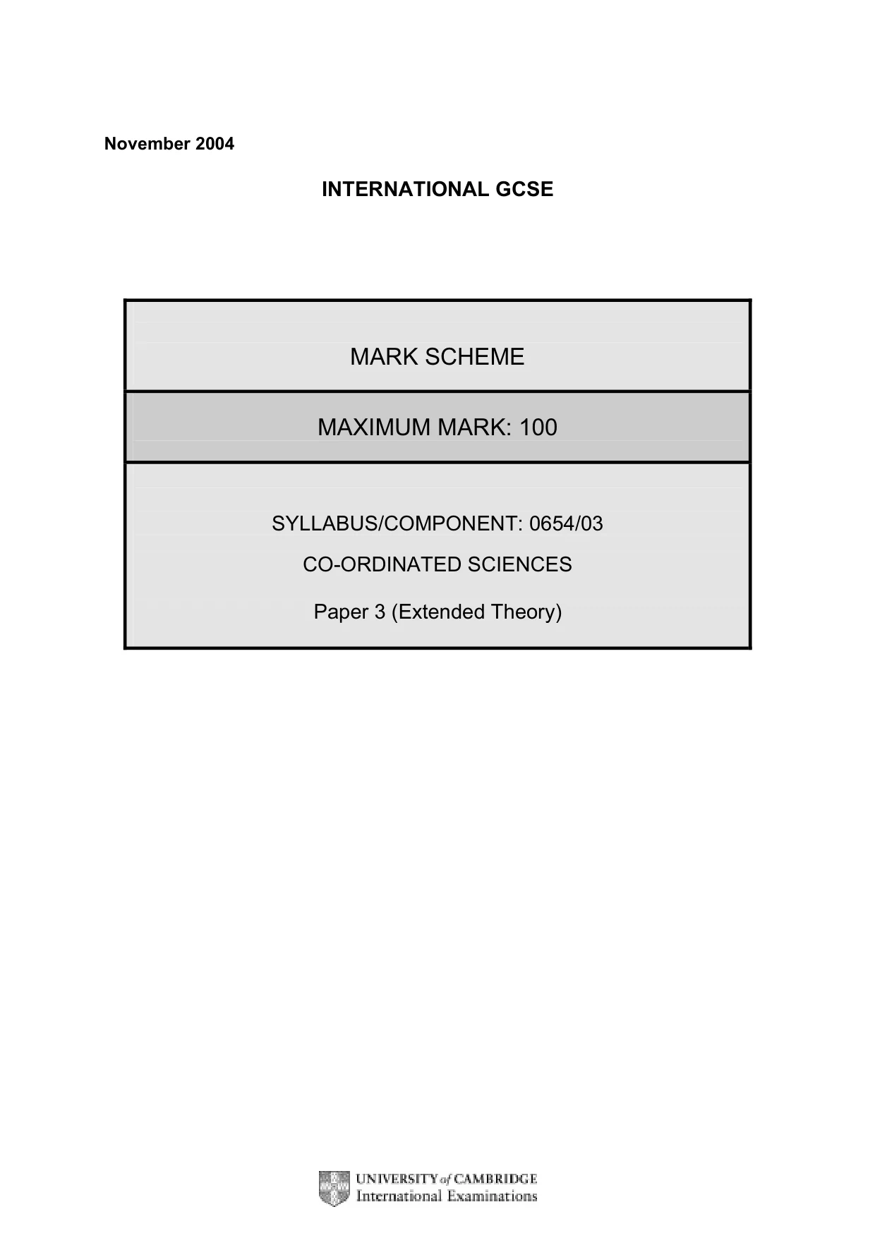 Mark scheme, page 3 of 8