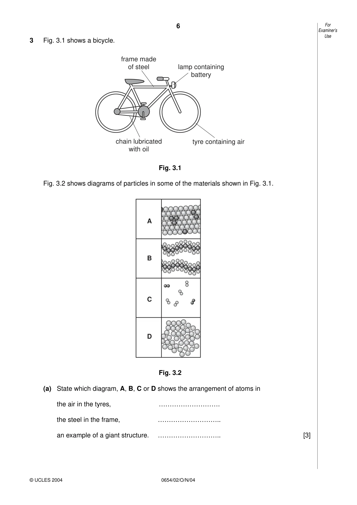 Cambridge IGCSE Sciences - Co-ordinated (Double) 0654 2004 Oct/Nov Paper 2 · Variant 1 question paper, page 6 of 24