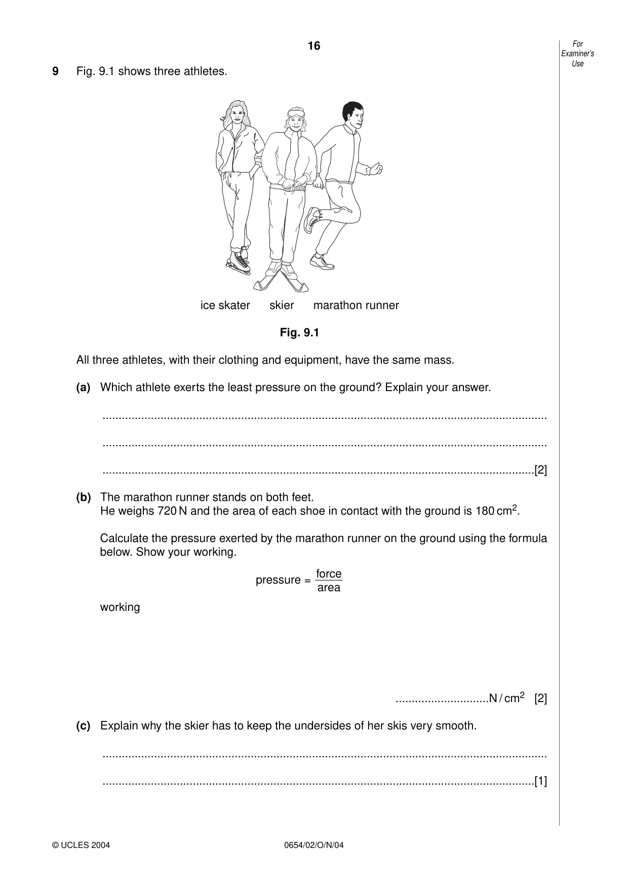 Cambridge IGCSE Sciences - Co-ordinated (Double) 0654 2004 Oct/Nov Paper 2 · Variant 1 question paper, page 16 of 24