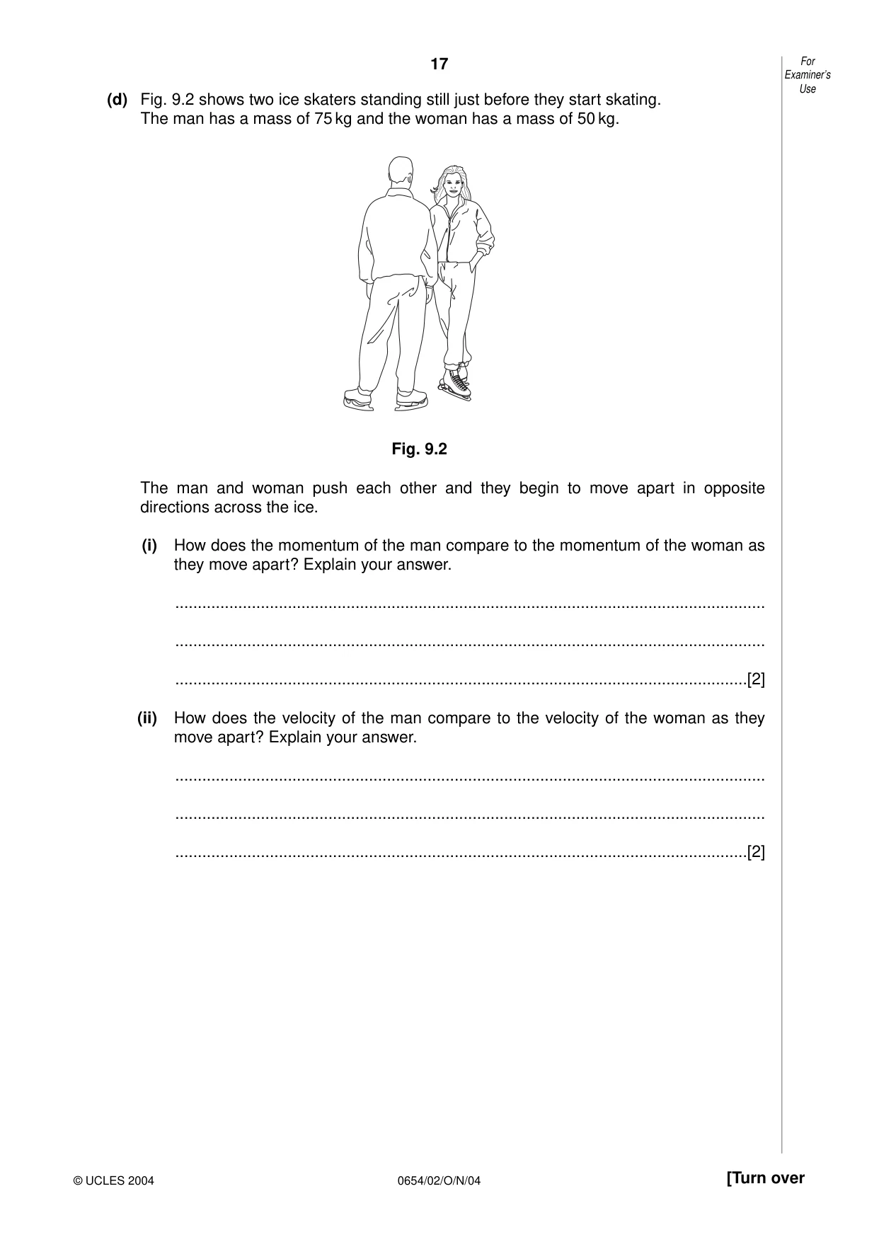 Cambridge IGCSE Sciences - Co-ordinated (Double) 0654 2004 Oct/Nov Paper 2 · Variant 1 question paper, page 17 of 24