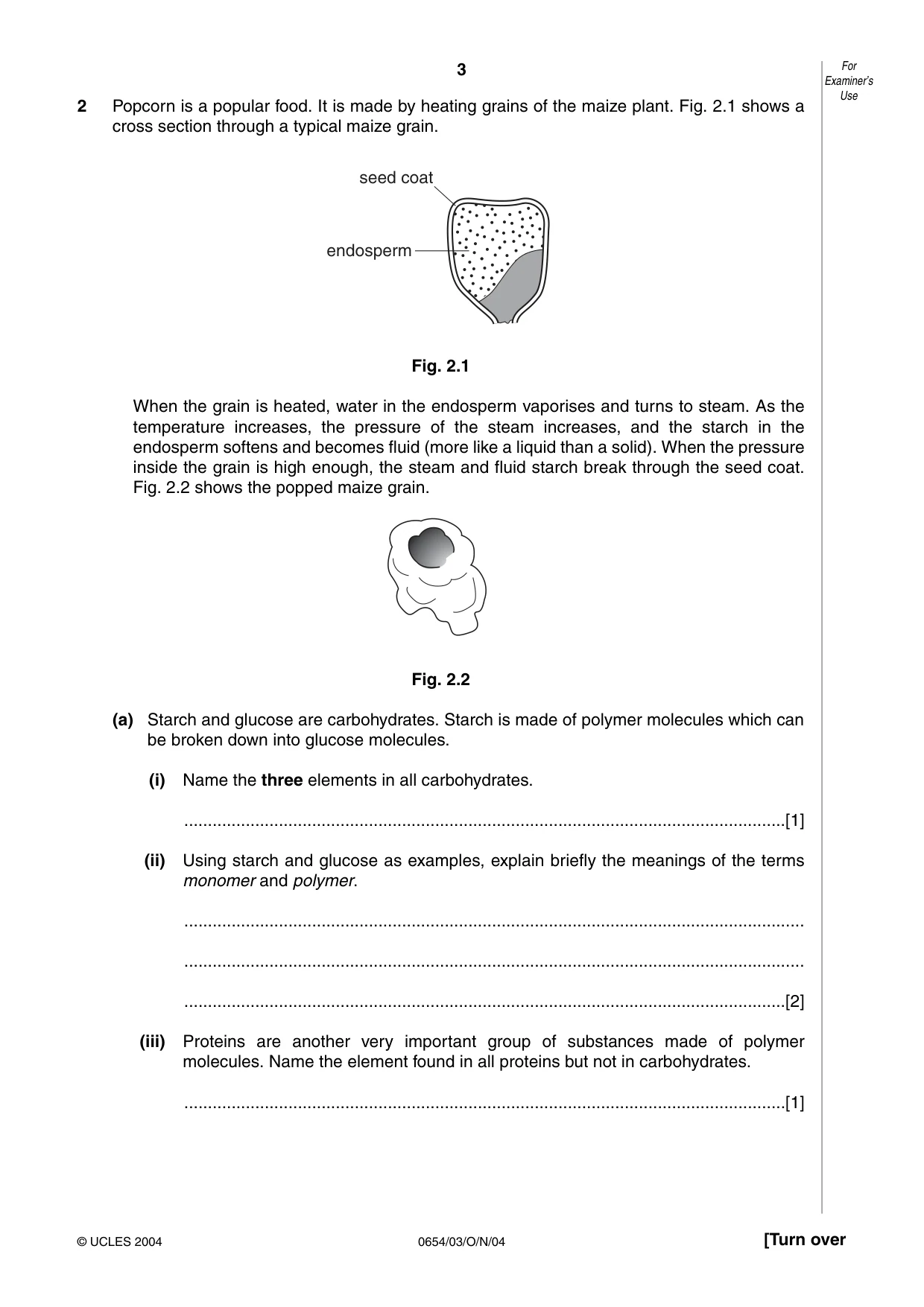 Cambridge IGCSE Sciences - Co-ordinated (Double) 0654 2004 Oct/Nov Paper 3 · Variant 1 question paper, page 3 of 24