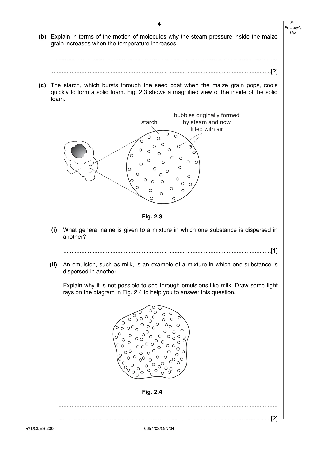 Cambridge IGCSE Sciences - Co-ordinated (Double) 0654 2004 Oct/Nov Paper 3 · Variant 1 question paper, page 4 of 24
