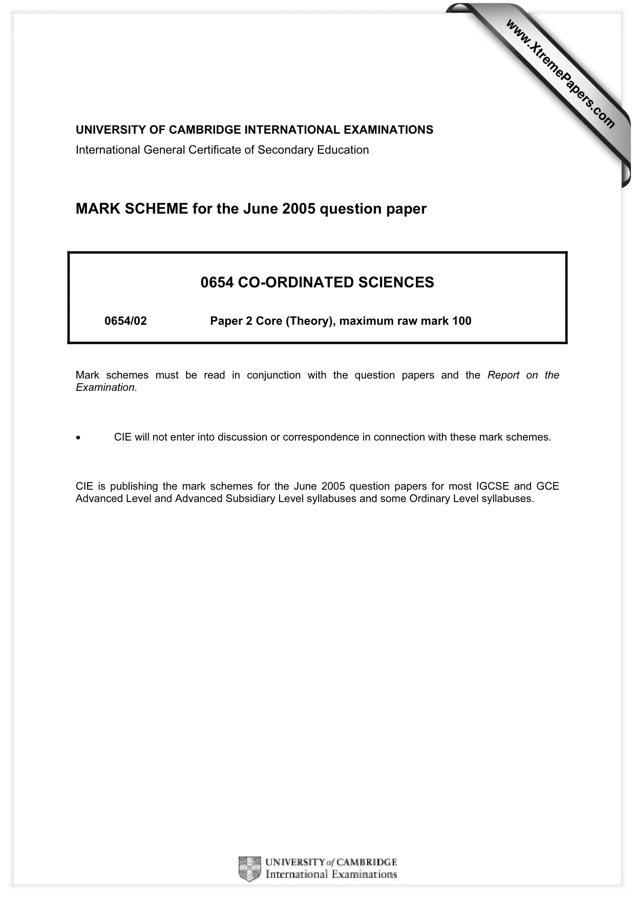 Mark scheme, page 1 of 7
