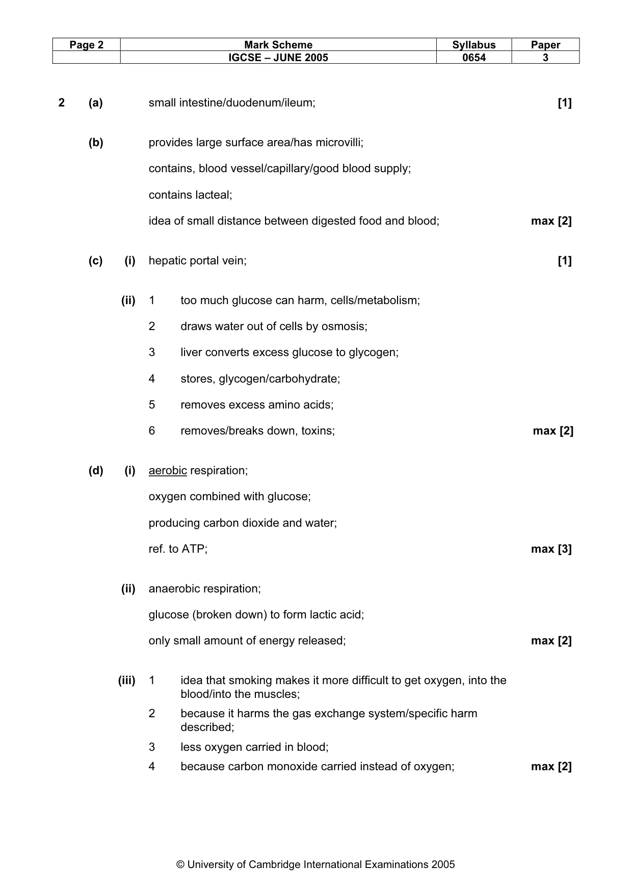 Mark scheme, page 5 of 12