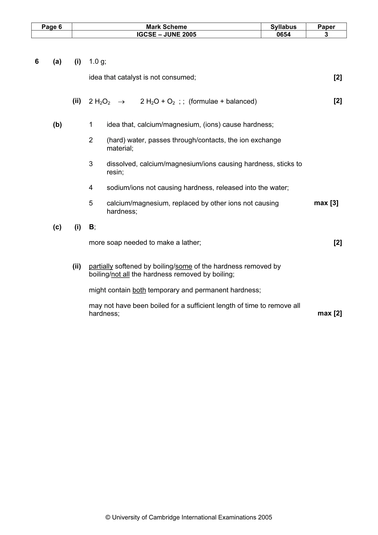 Mark scheme, page 9 of 12