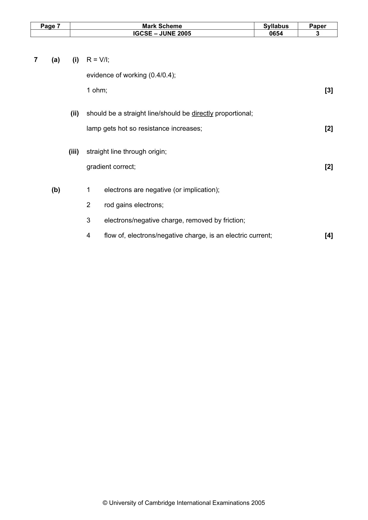 Mark scheme, page 10 of 12