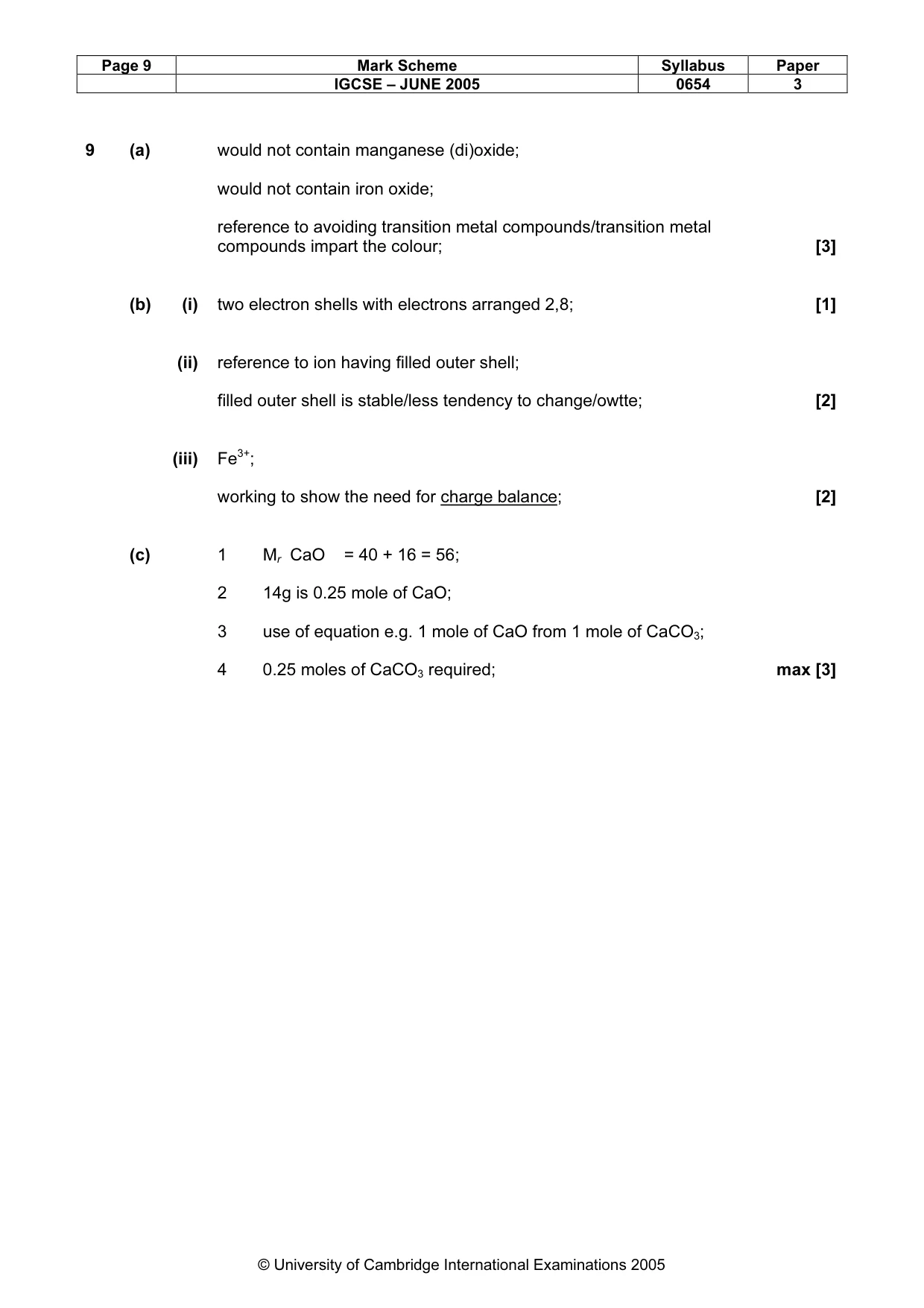 Mark scheme, page 12 of 12
