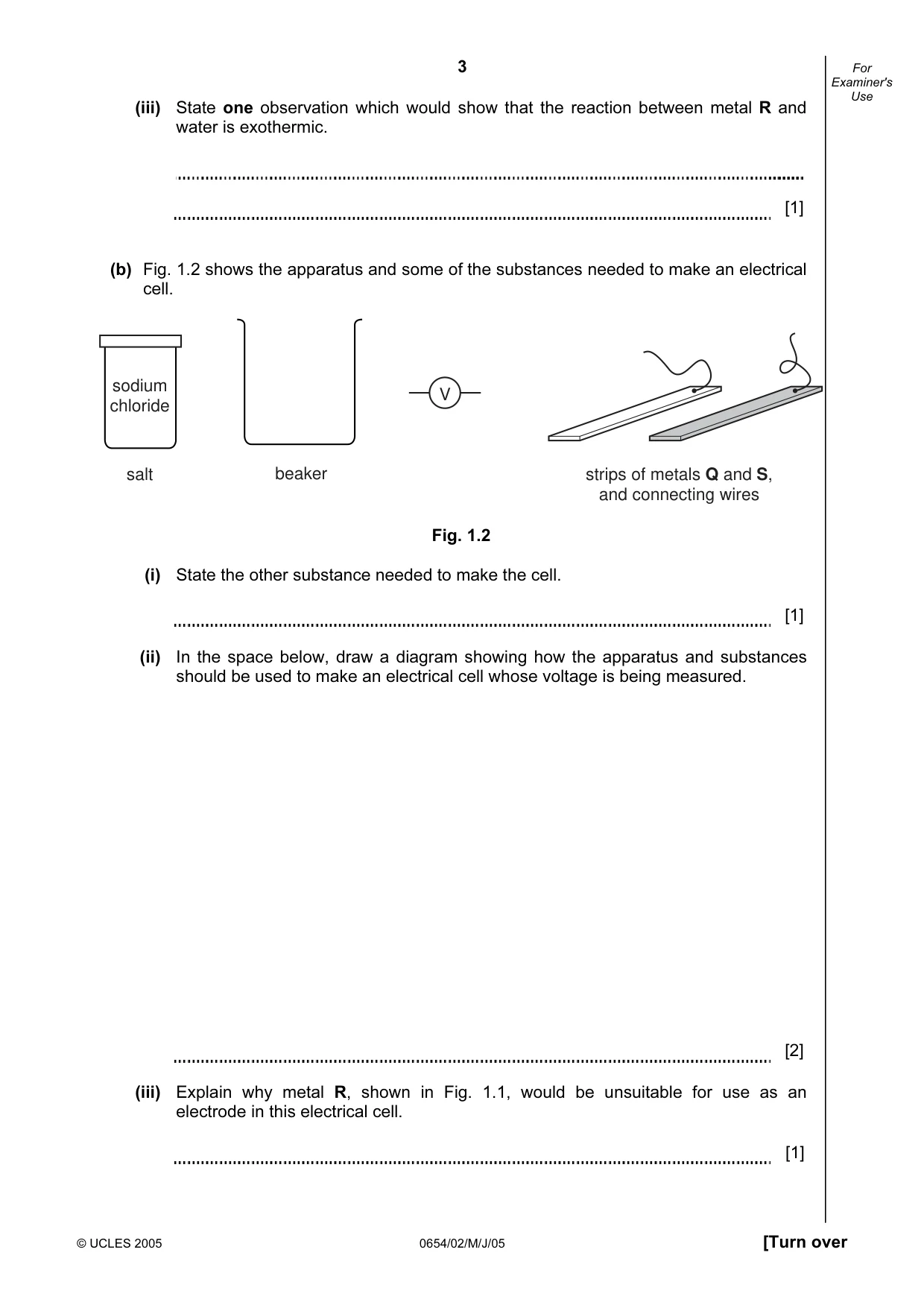 Cambridge IGCSE Sciences - Co-ordinated (Double) 0654 2005 May/June Paper 2 · Variant 1 question paper, page 3 of 24