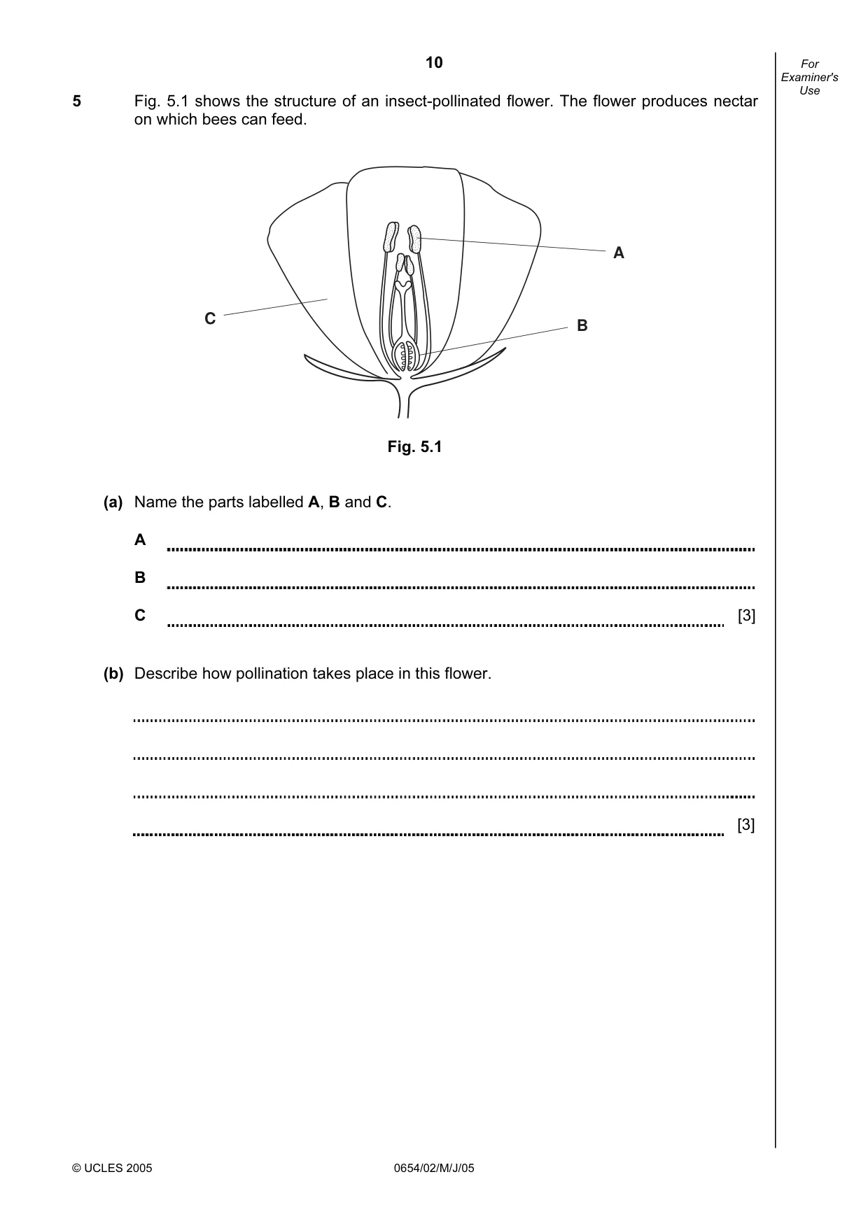 Cambridge IGCSE Sciences - Co-ordinated (Double) 0654 2005 May/June Paper 2 · Variant 1 question paper, page 10 of 24
