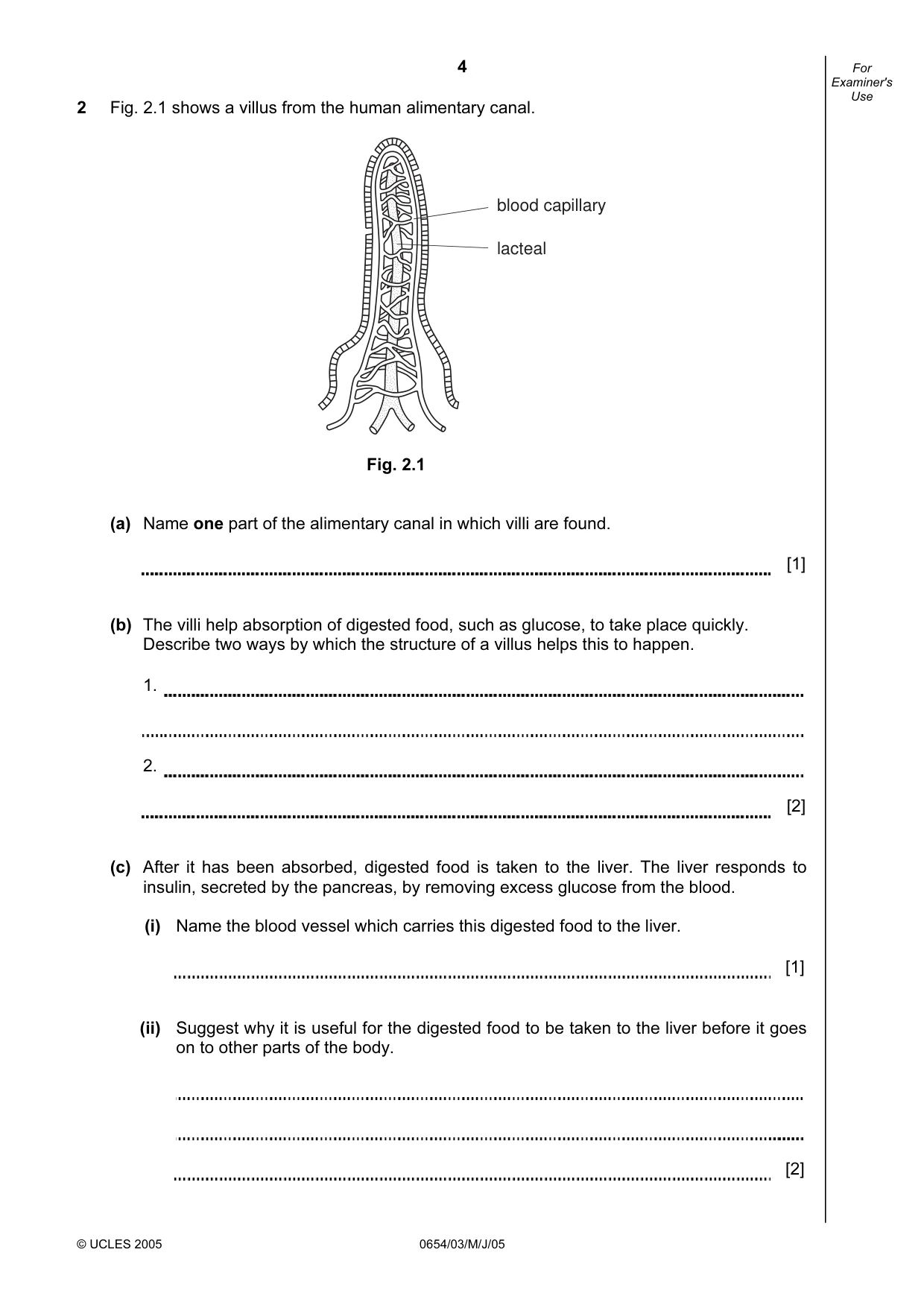 Cambridge IGCSE Sciences - Co-ordinated (Double) 0654 2005 May/June Paper 3 · Variant 1 question paper, page 4 of 24