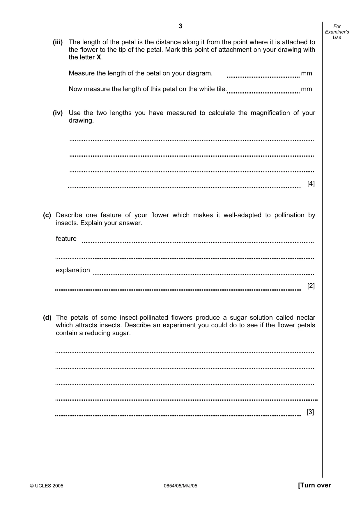 Cambridge IGCSE Sciences - Co-ordinated (Double) 0654 2005 May/June Paper 5 · Variant 1 question paper, page 3 of 12