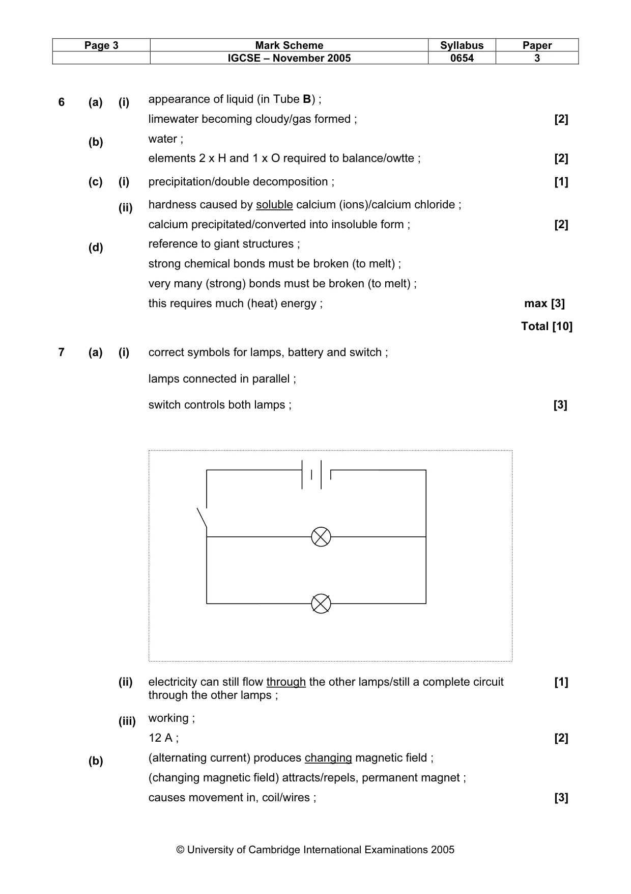 Mark scheme, page 4 of 6