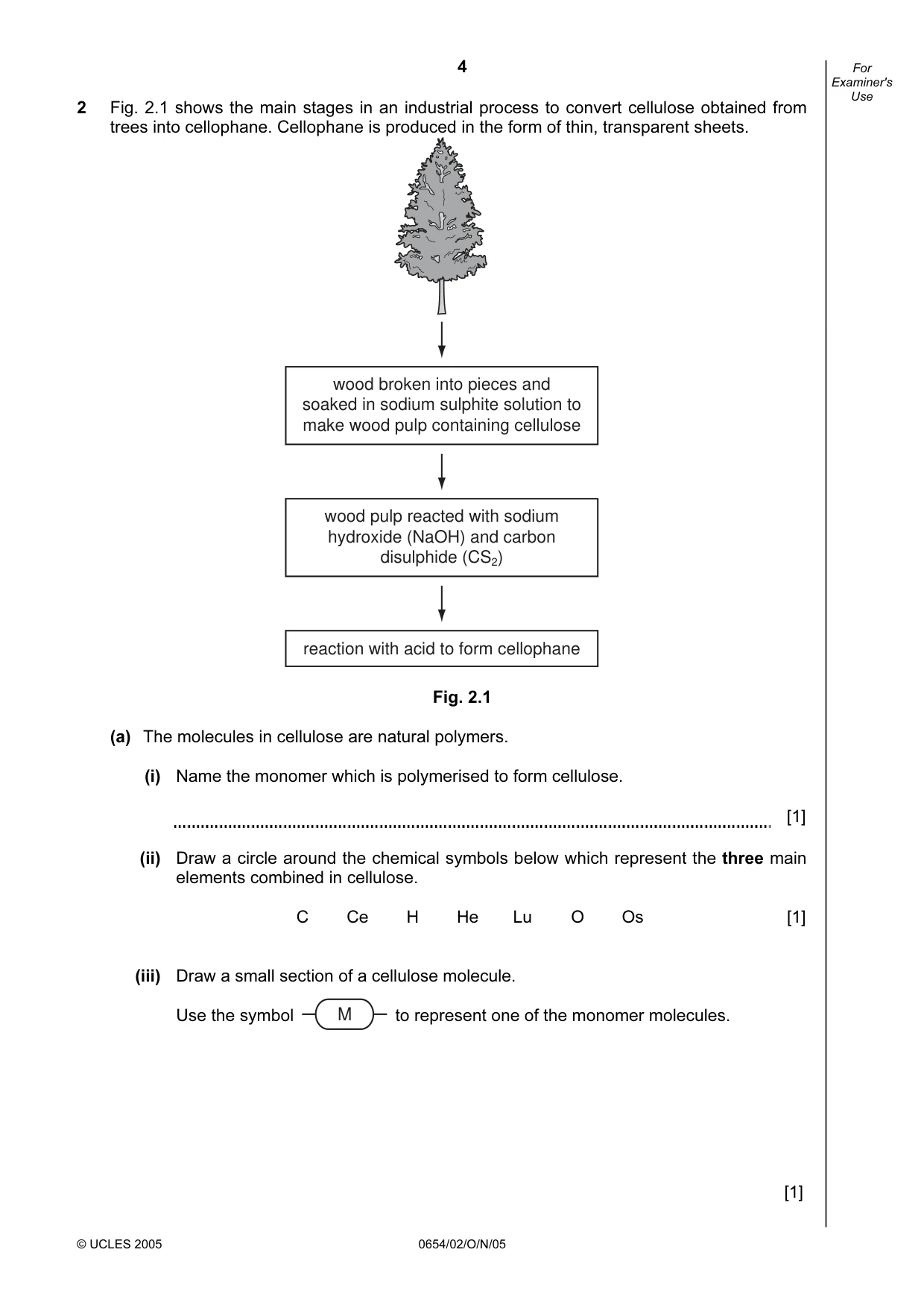 Cambridge IGCSE Sciences - Co-ordinated (Double) 0654 2005 Oct/Nov Paper 2 · Variant 1 question paper, page 4 of 24