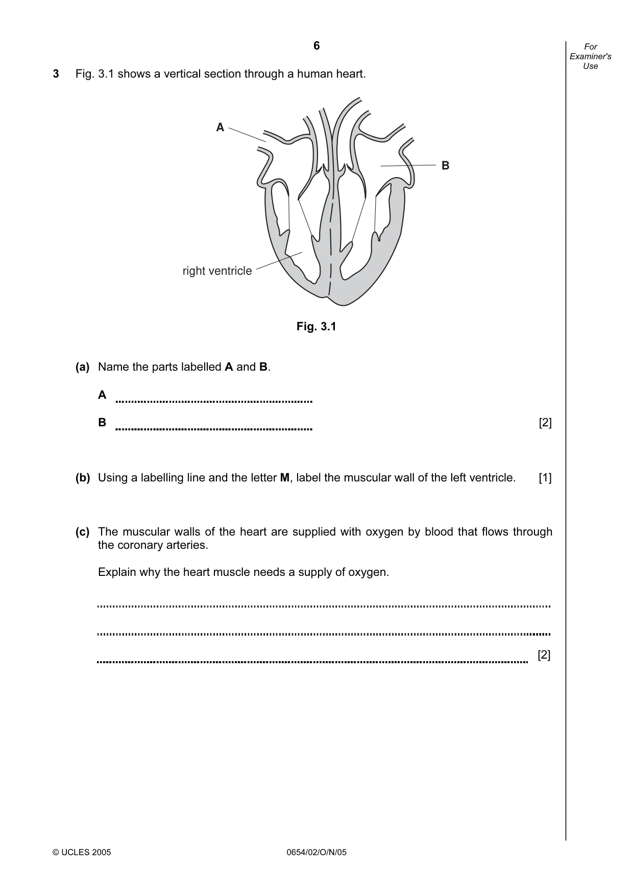 Cambridge IGCSE Sciences - Co-ordinated (Double) 0654 2005 Oct/Nov Paper 2 · Variant 1 question paper, page 6 of 24