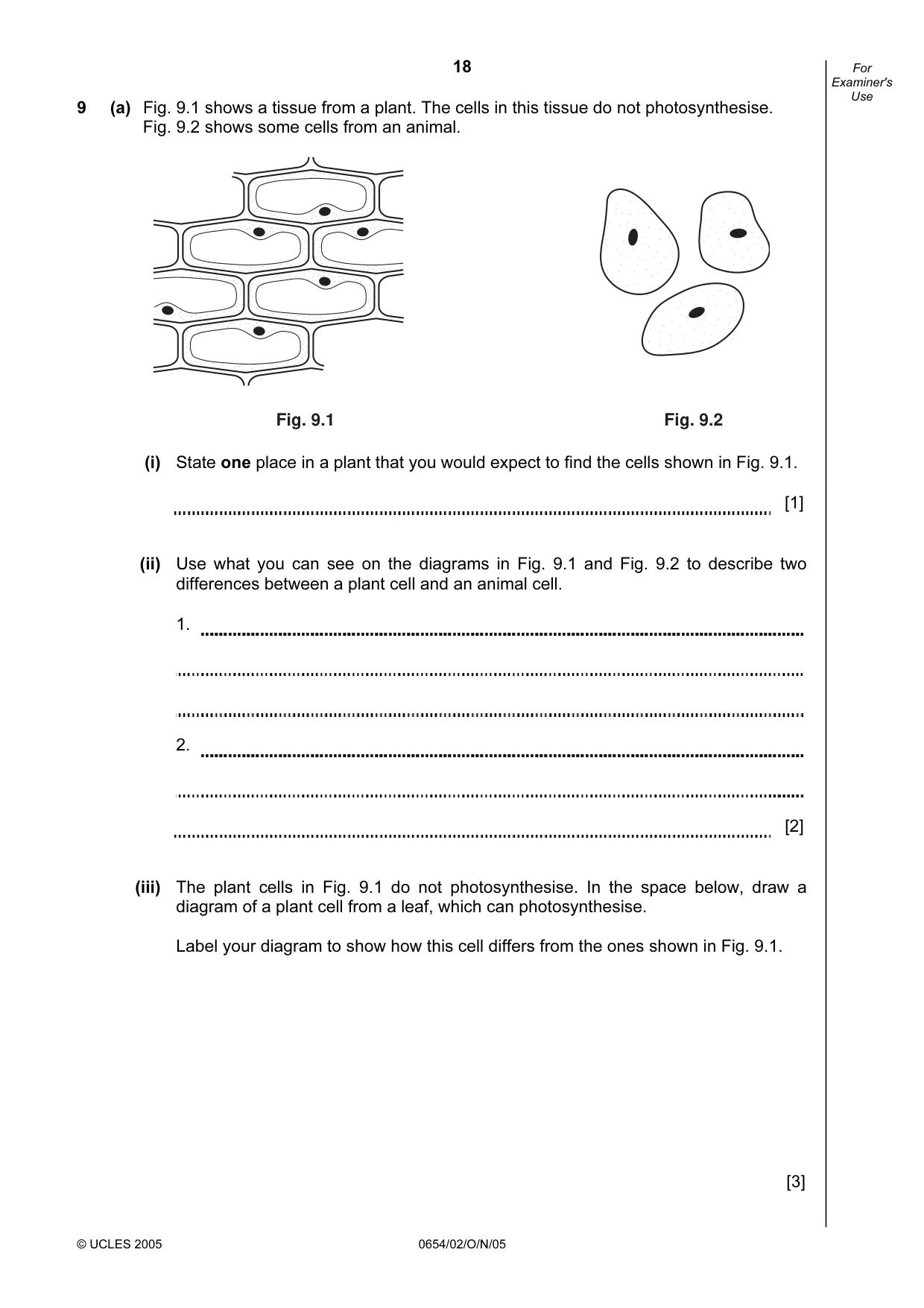 Cambridge IGCSE Sciences - Co-ordinated (Double) 0654 2005 Oct/Nov Paper 2 · Variant 1 question paper, page 18 of 24
