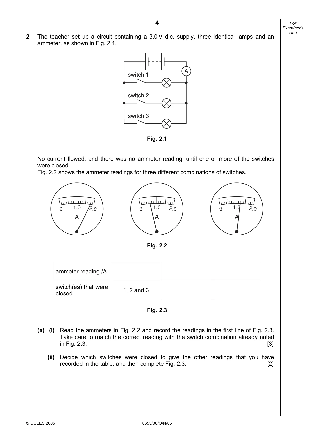 Cambridge IGCSE Sciences - Co-ordinated (Double) 0654 2005 Oct/Nov Paper 6 · Variant 1 question paper, page 4 of 16