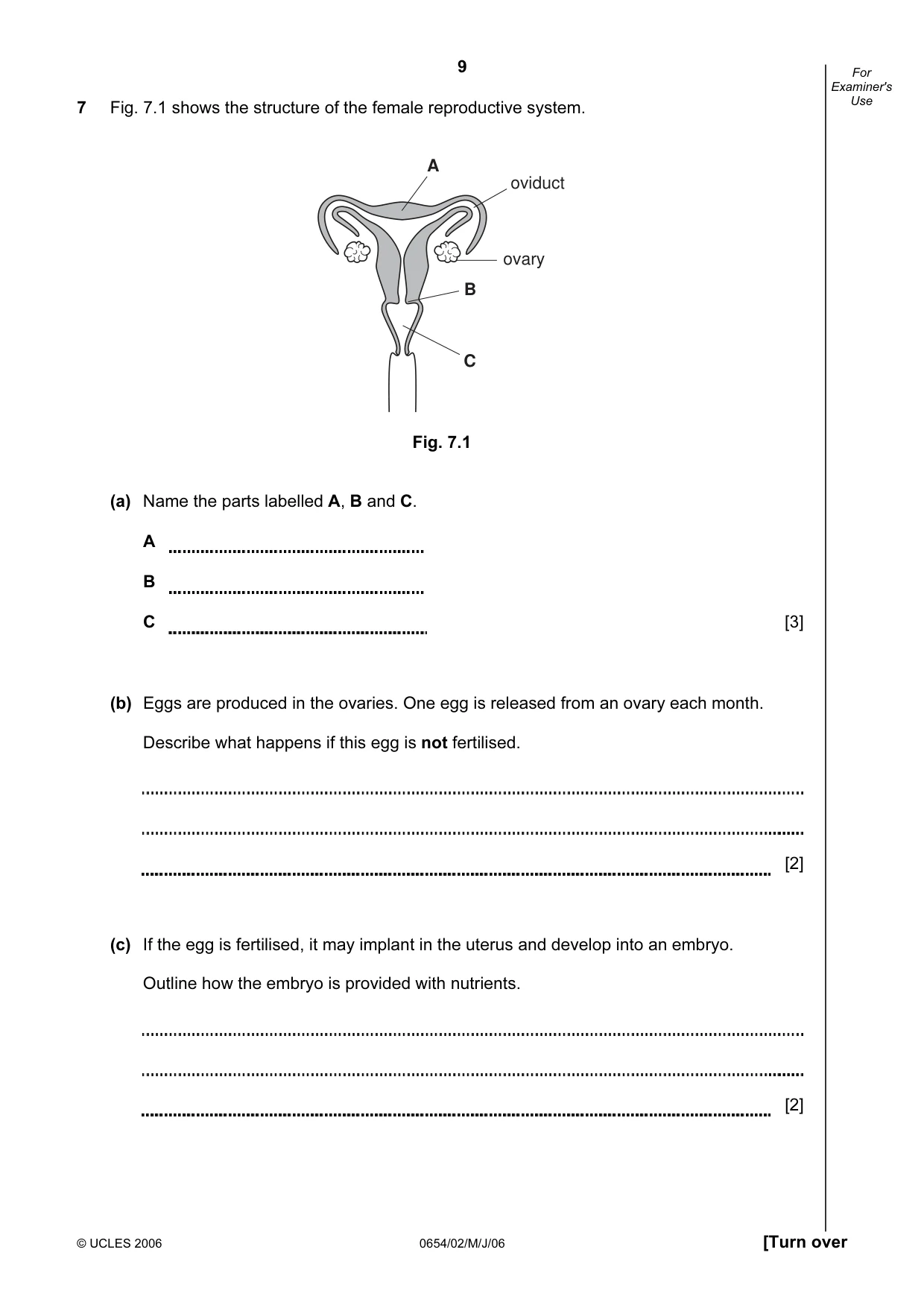 Cambridge IGCSE Sciences - Co-ordinated (Double) 0654 2006 May/June Paper 2 · Variant 1 question paper, page 9 of 20