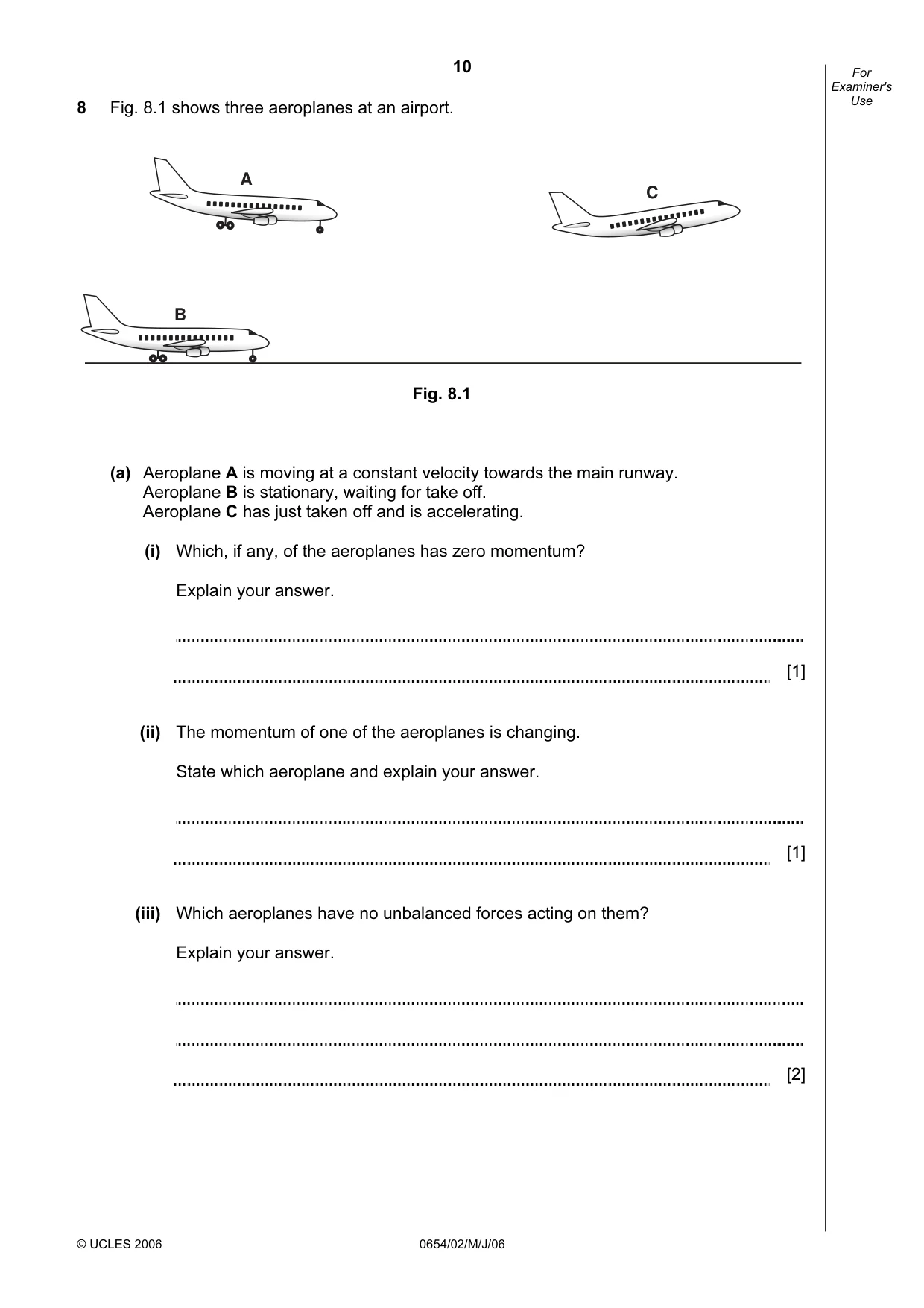 Cambridge IGCSE Sciences - Co-ordinated (Double) 0654 2006 May/June Paper 2 · Variant 1 question paper, page 10 of 20
