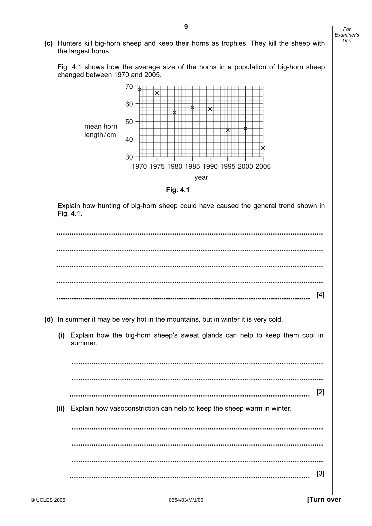 Cambridge IGCSE Sciences - Co-ordinated (Double) 0654 2006 May/June Paper 3 · Variant 1 question paper, page 9 of 24