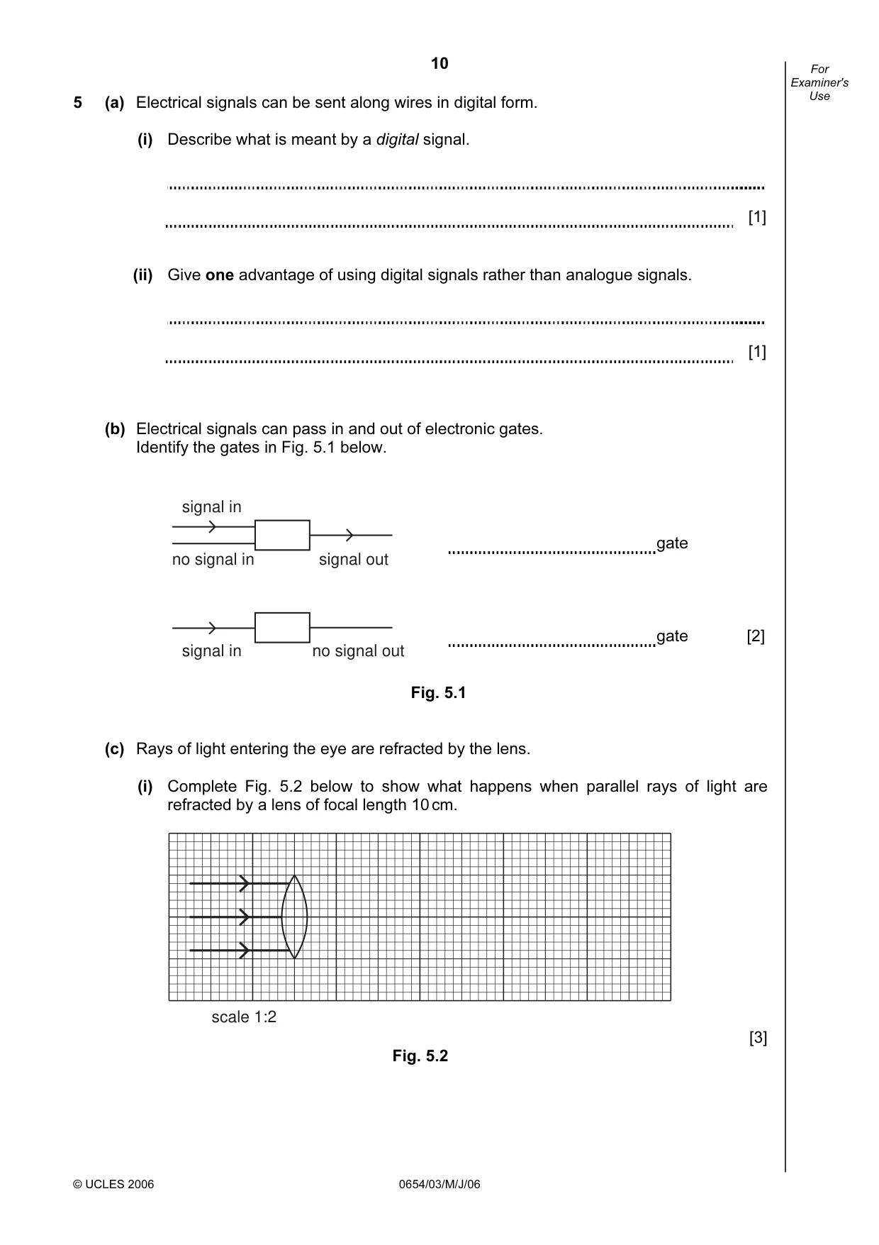 Cambridge IGCSE Sciences - Co-ordinated (Double) 0654 2006 May/June Paper 3 · Variant 1 question paper, page 10 of 24