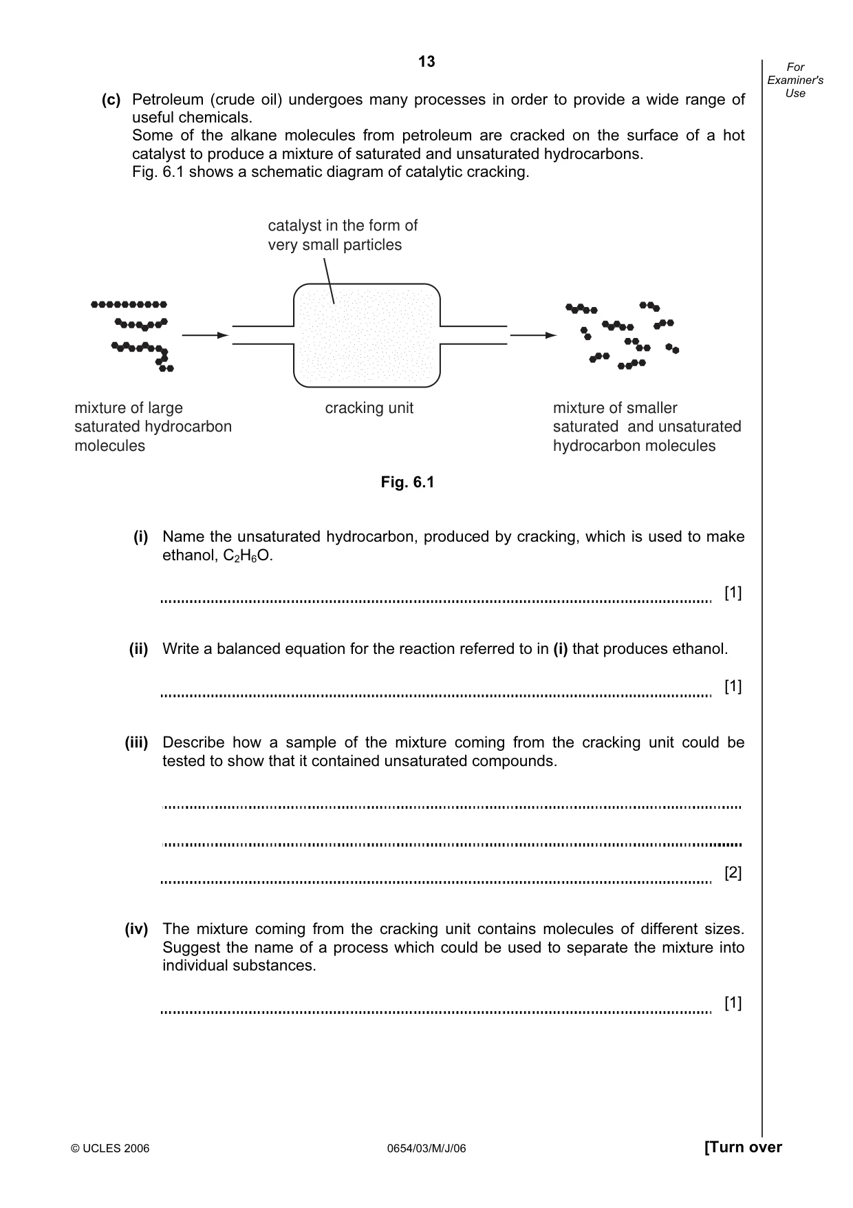 Cambridge IGCSE Sciences - Co-ordinated (Double) 0654 2006 May/June Paper 3 · Variant 1 question paper, page 13 of 24