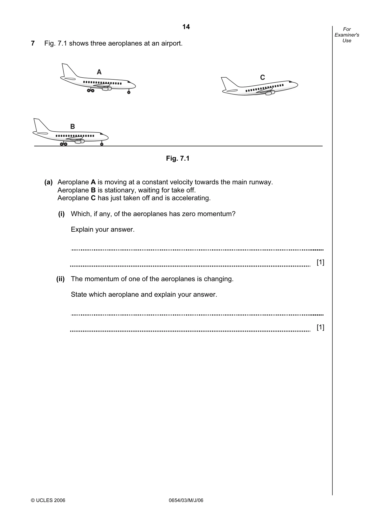 Cambridge IGCSE Sciences - Co-ordinated (Double) 0654 2006 May/June Paper 3 · Variant 1 question paper, page 14 of 24