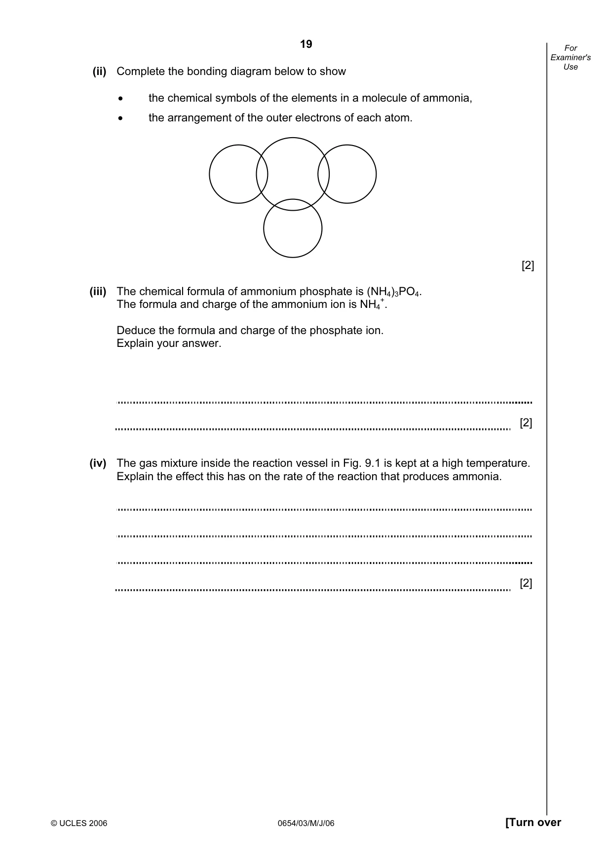 Cambridge IGCSE Sciences - Co-ordinated (Double) 0654 2006 May/June Paper 3 · Variant 1 question paper, page 19 of 24
