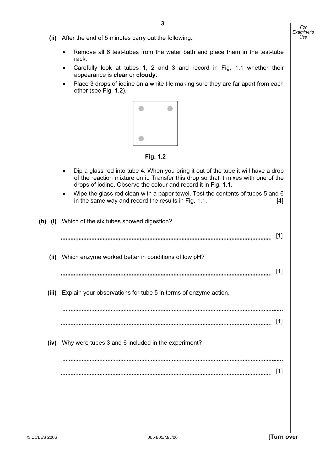 Cambridge IGCSE Sciences - Co-ordinated (Double) 0654 2006 May/June Paper 5 · Variant 1 question paper, page 3 of 12
