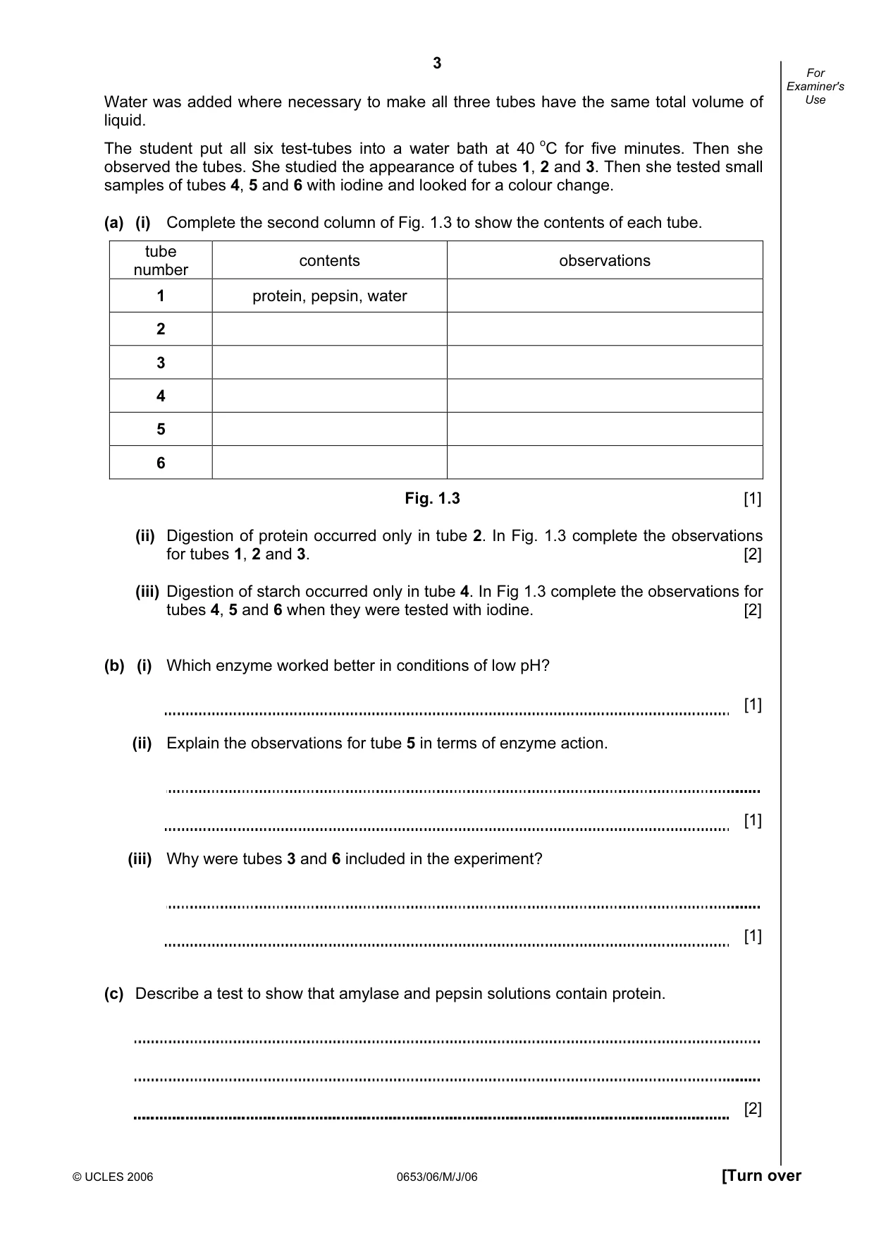 Cambridge IGCSE Sciences - Co-ordinated (Double) 0654 2006 May/June Paper 6 · Variant 1 question paper, page 3 of 20