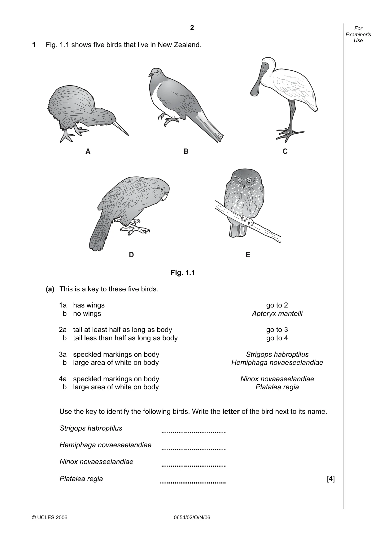Cambridge IGCSE Sciences - Co-ordinated (Double) 0654 2006 Oct/Nov Paper 2 · Variant 1 question paper, page 2 of 28