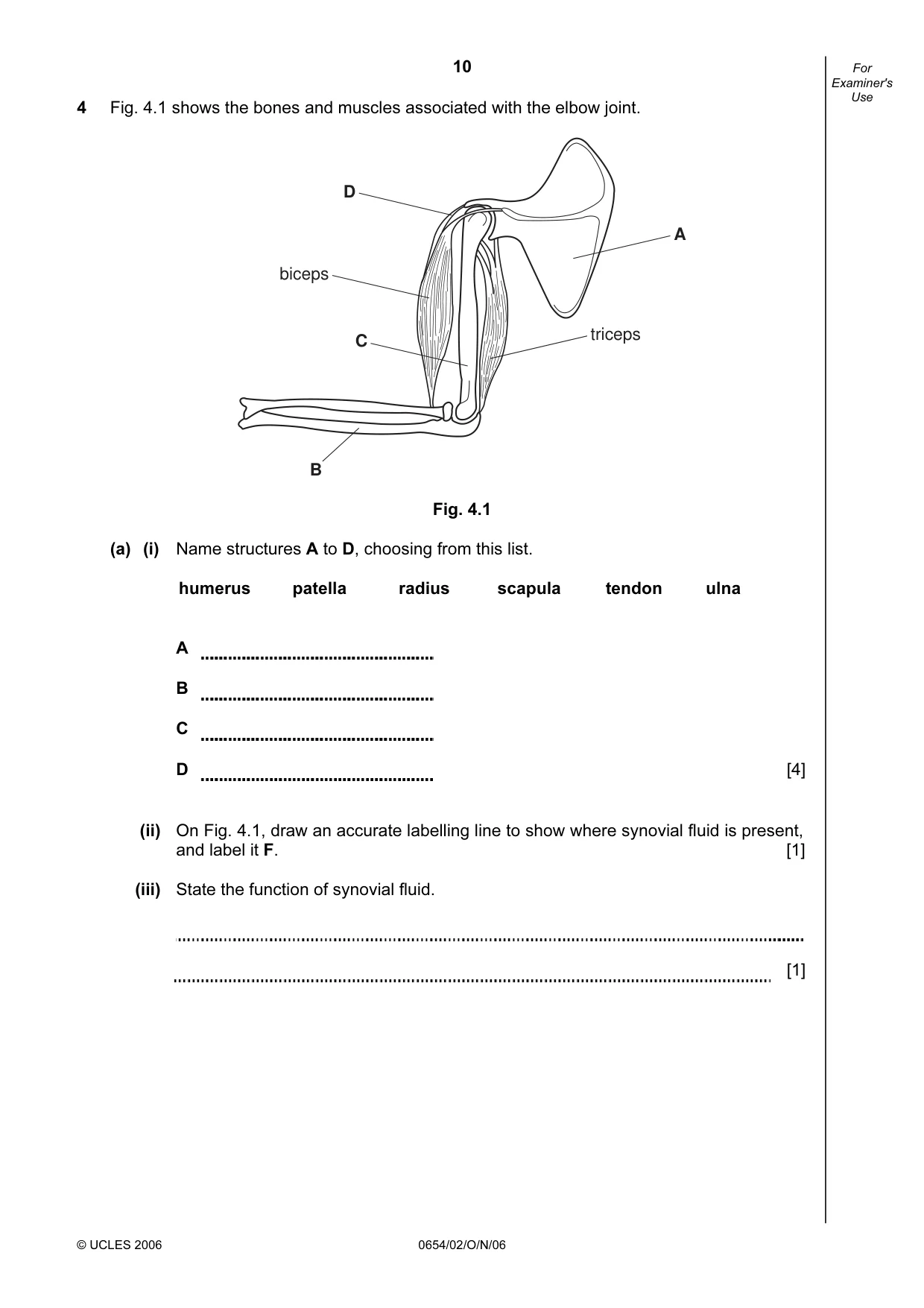 Cambridge IGCSE Sciences - Co-ordinated (Double) 0654 2006 Oct/Nov Paper 2 · Variant 1 question paper, page 10 of 28