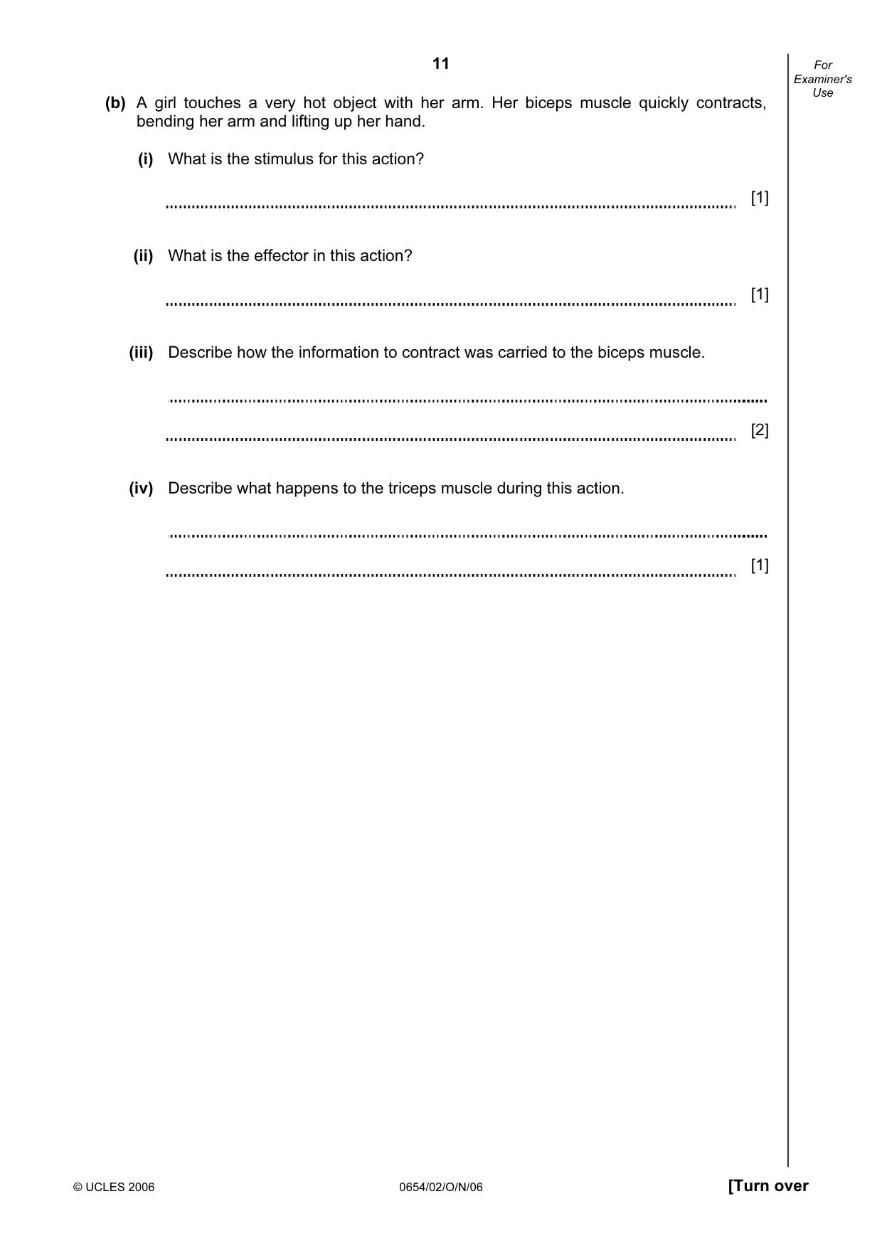 Cambridge IGCSE Sciences - Co-ordinated (Double) 0654 2006 Oct/Nov Paper 2 · Variant 1 question paper, page 11 of 28