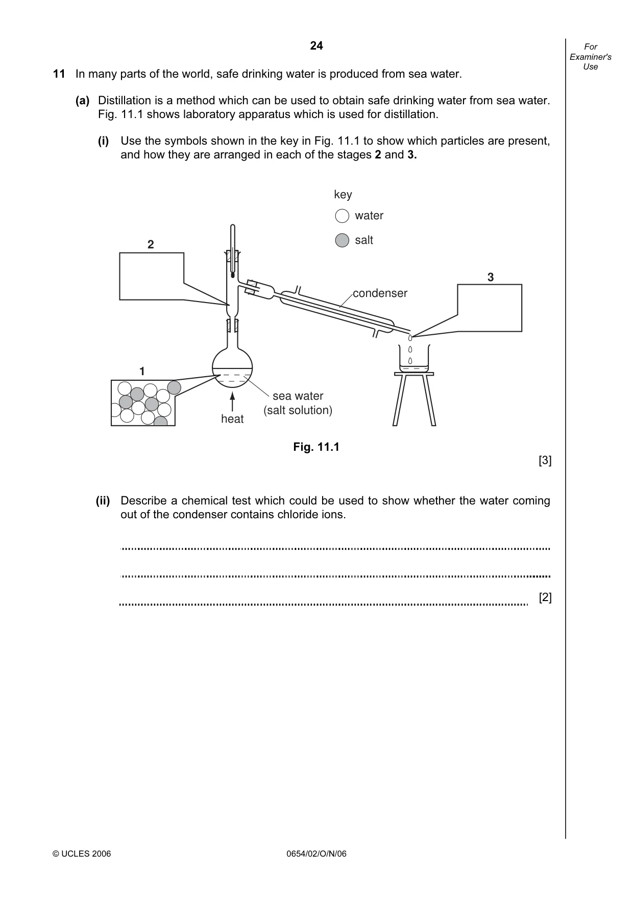 Cambridge IGCSE Sciences - Co-ordinated (Double) 0654 2006 Oct/Nov Paper 2 · Variant 1 question paper, page 24 of 28