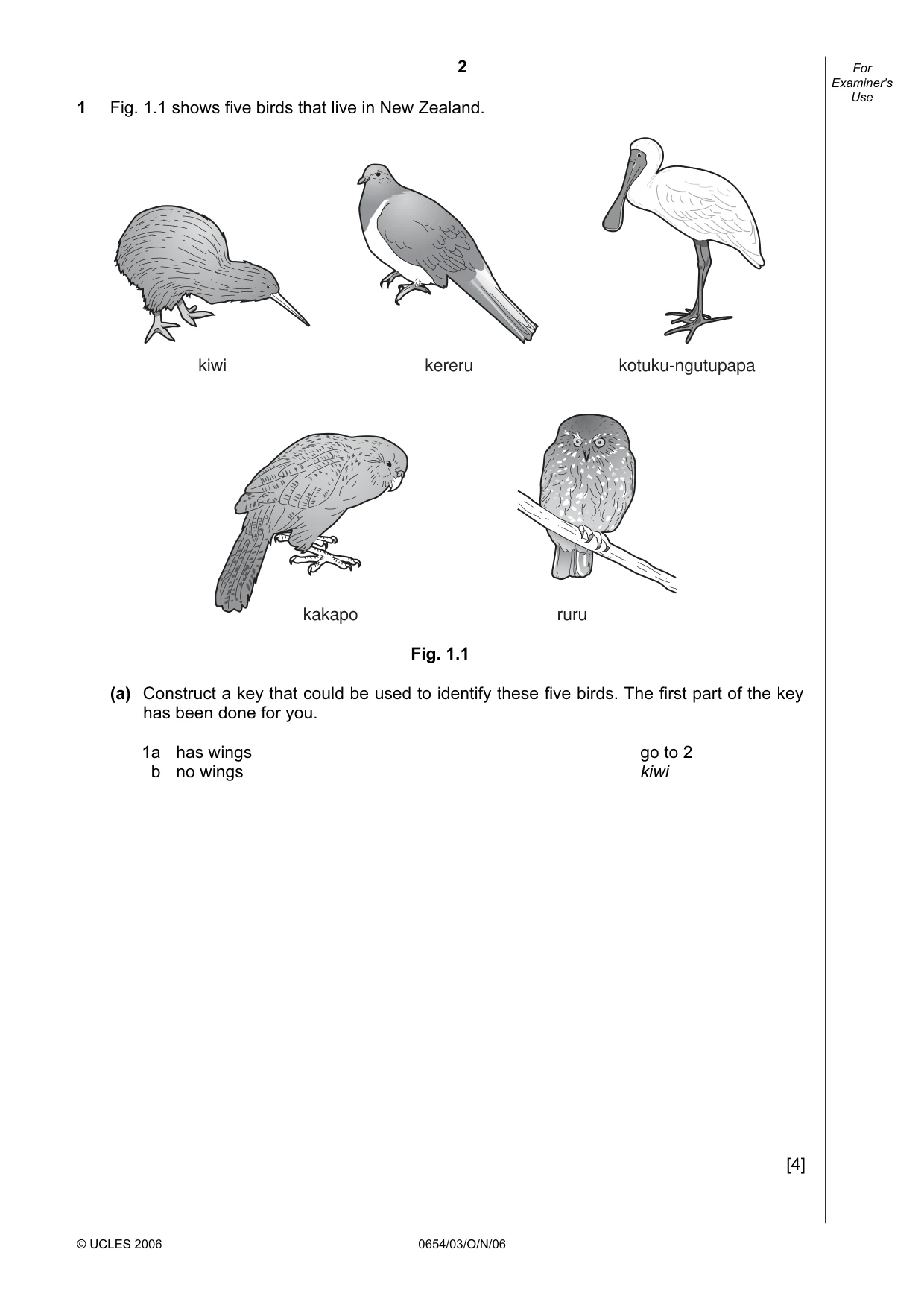 Cambridge IGCSE Sciences - Co-ordinated (Double) 0654 2006 Oct/Nov Paper 3 · Variant 1 question paper, page 2 of 24