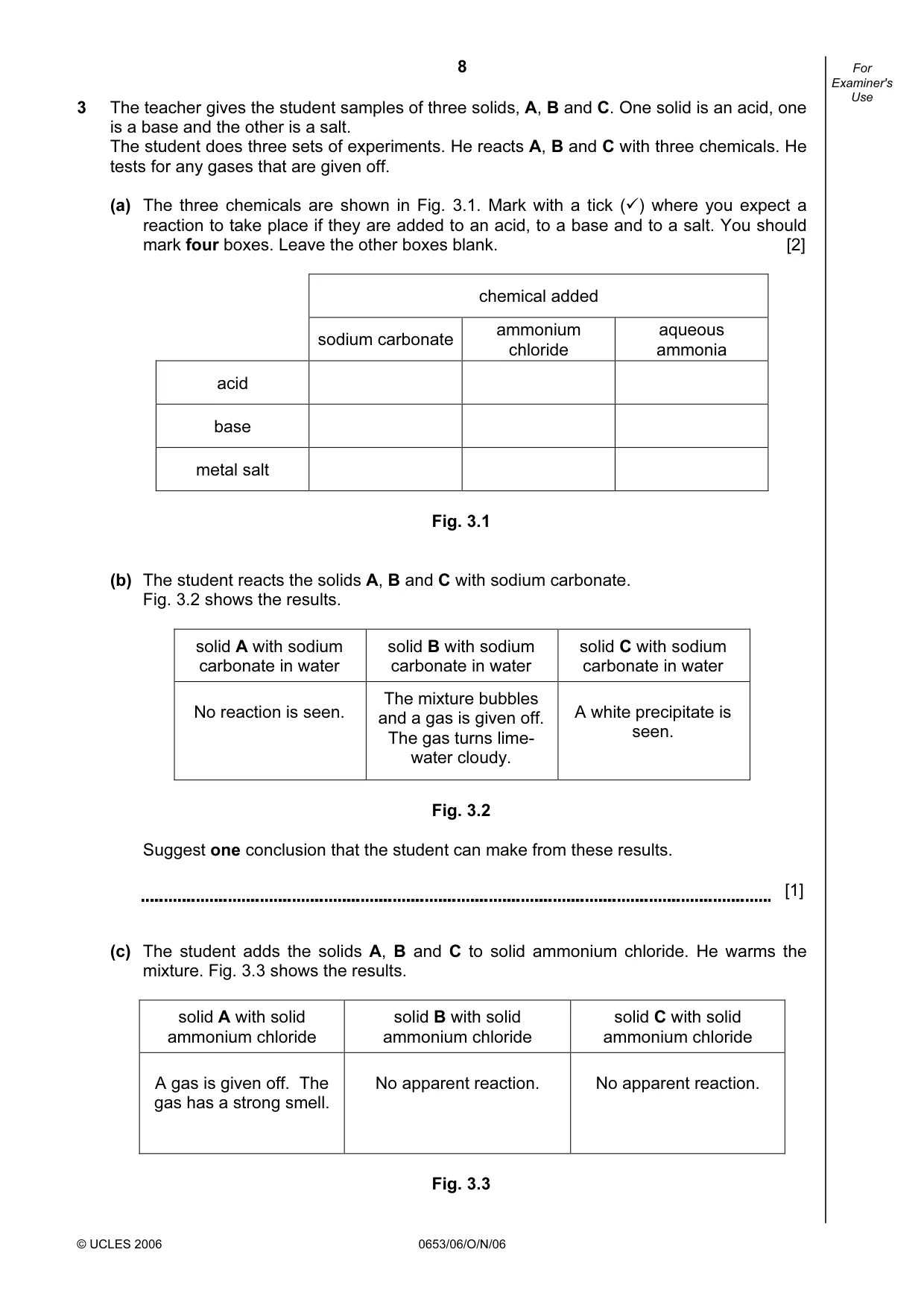 Cambridge IGCSE Sciences - Co-ordinated (Double) 0654 2006 Oct/Nov Paper 6 · Variant 1 question paper, page 8 of 20