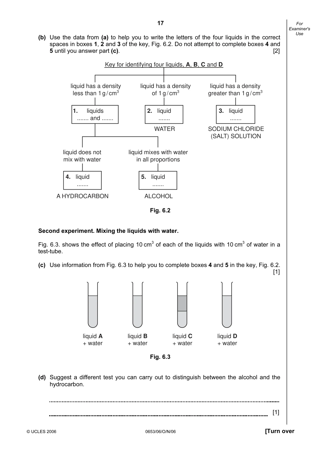 Cambridge IGCSE Sciences - Co-ordinated (Double) 0654 2006 Oct/Nov Paper 6 · Variant 1 question paper, page 17 of 20