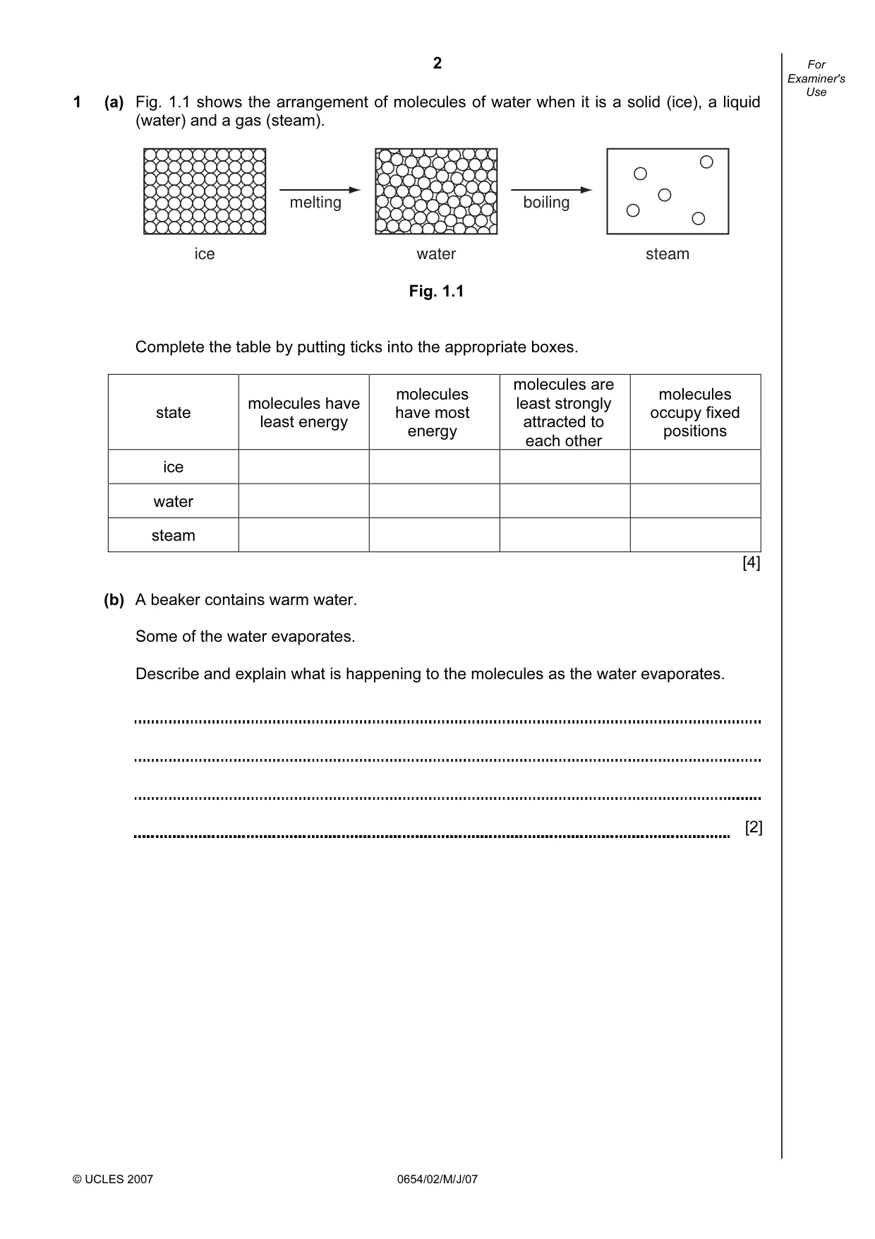 Cambridge IGCSE Sciences - Co-ordinated (Double) 0654 2007 May/June Paper 2 · Variant 1 question paper, page 2 of 24