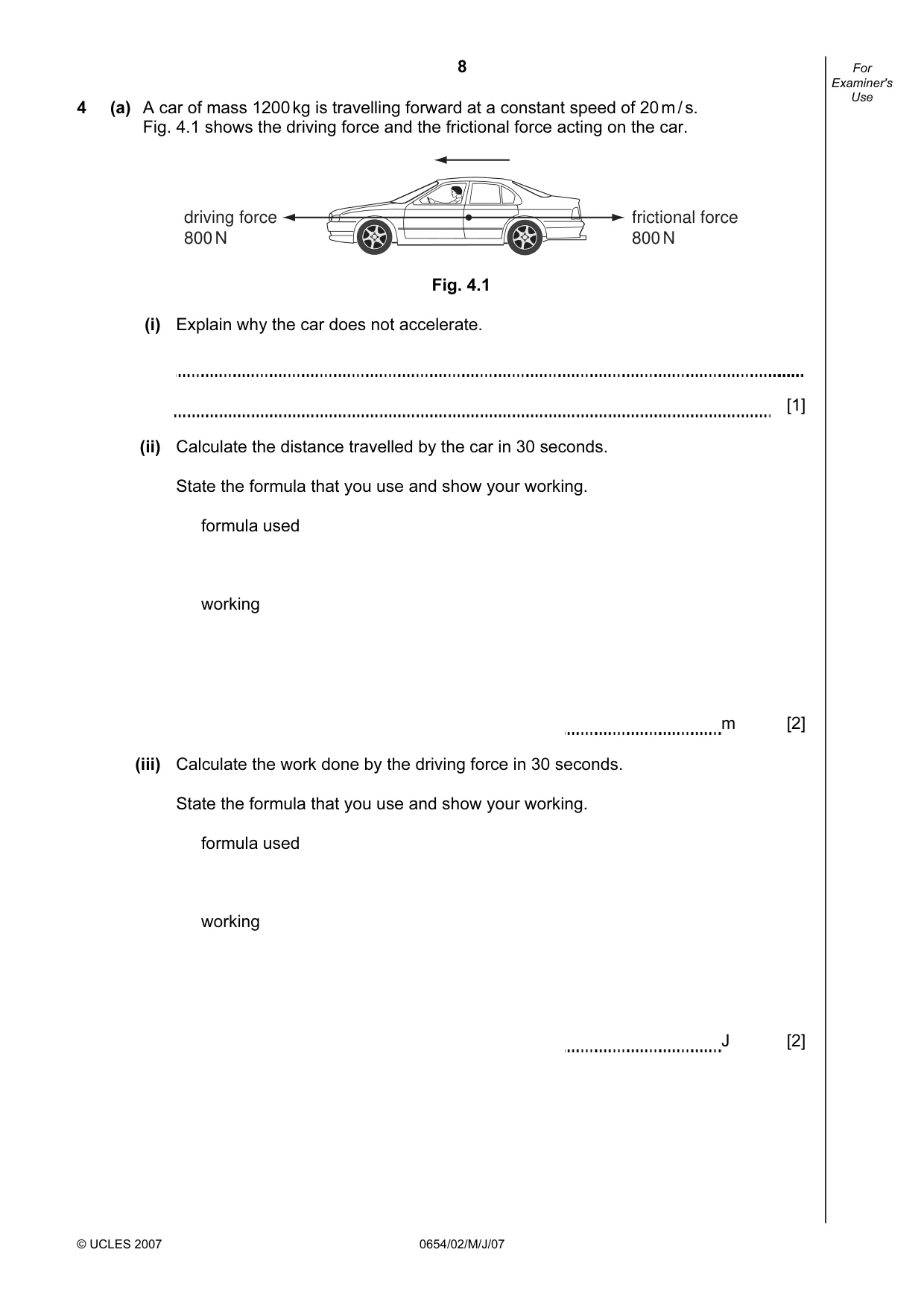 Cambridge IGCSE Sciences - Co-ordinated (Double) 0654 2007 May/June Paper 2 · Variant 1 question paper, page 8 of 24