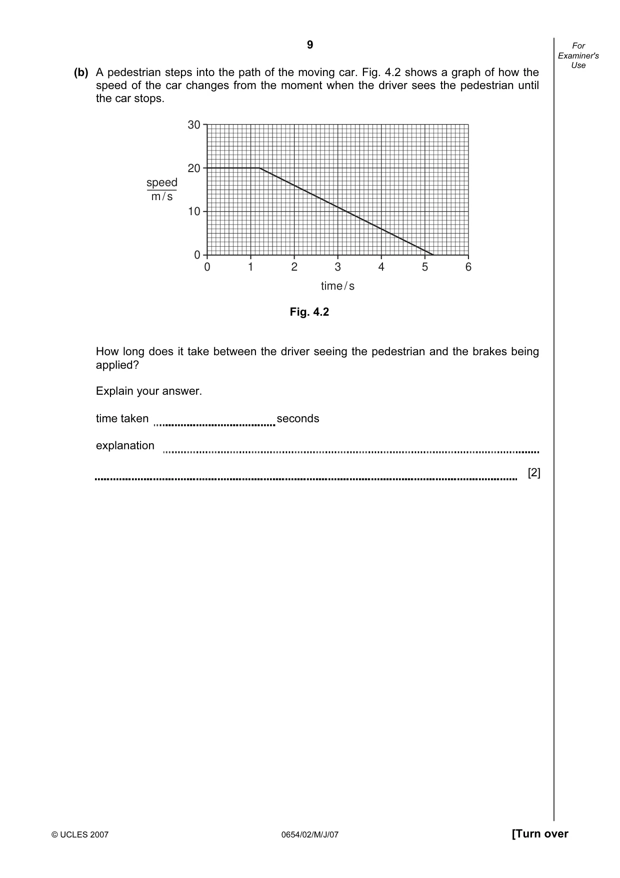 Cambridge IGCSE Sciences - Co-ordinated (Double) 0654 2007 May/June Paper 2 · Variant 1 question paper, page 9 of 24
