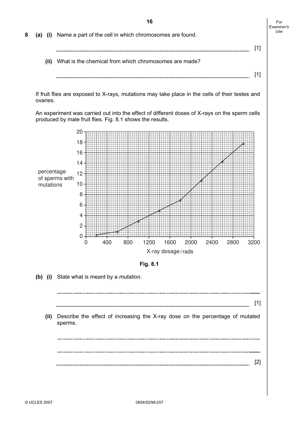 Cambridge IGCSE Sciences - Co-ordinated (Double) 0654 2007 May/June Paper 2 · Variant 1 question paper, page 16 of 24