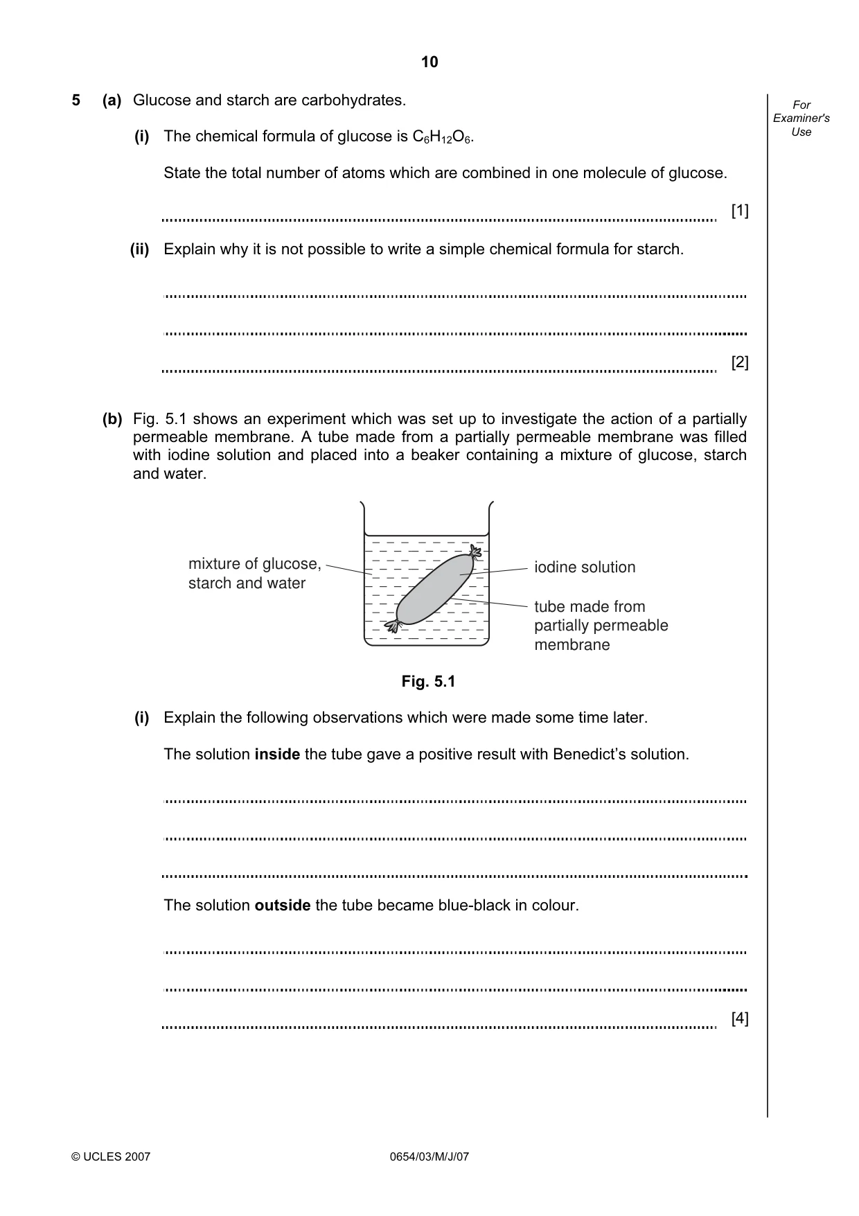 Cambridge IGCSE Sciences - Co-ordinated (Double) 0654 2007 May/June Paper 3 · Variant 1 question paper, page 10 of 20